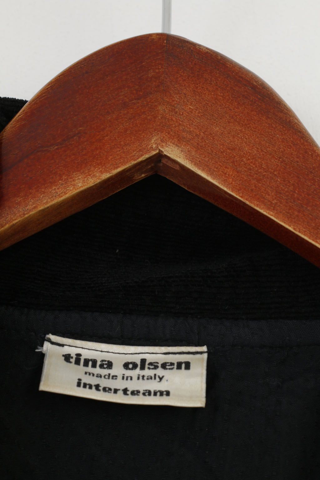 Tina Olsen Woman M Jacket Black Buttons Flowers Long Sleeve Collar Top