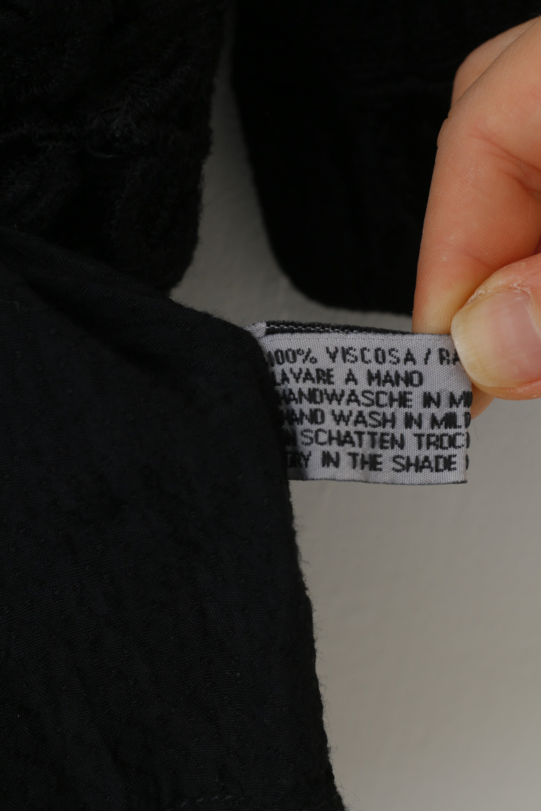 Tina Olsen Woman M Jacket Black Buttons Flowers Long Sleeve Collar Top