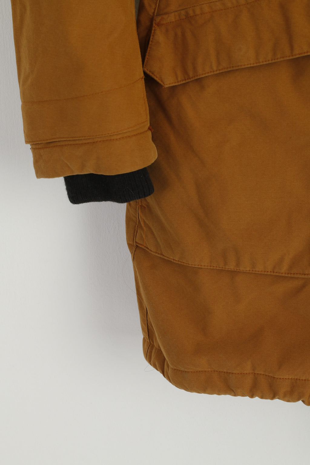 Helly Hansen Women XS Long Jacket Mustard Hooded Nylon Outdoor Parka Top