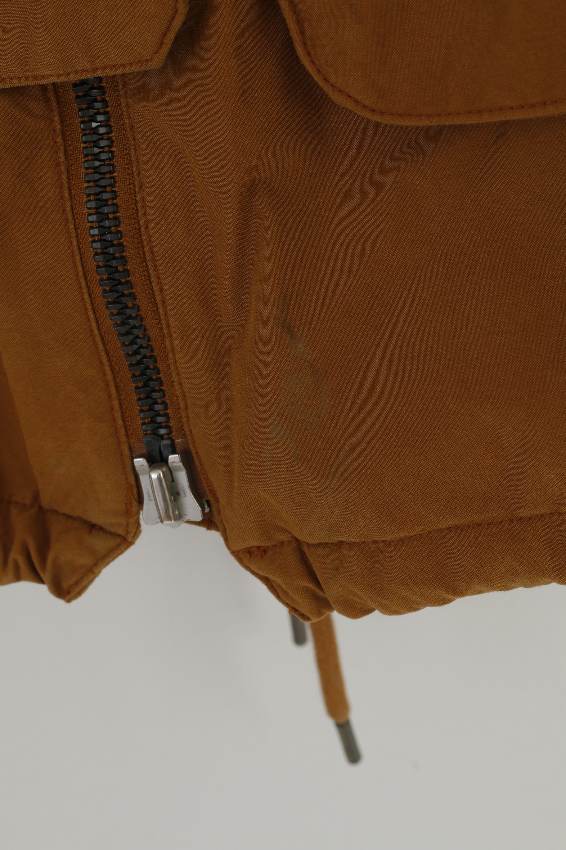 Helly Hansen Women XS Long Jacket Mustard Hooded Nylon Outdoor Parka Top