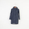 Tretorn Woman XS Raincoat Navy Blue Full Double  Zipper Hood Long Sleeve Lenght Waterproof Outwear Top