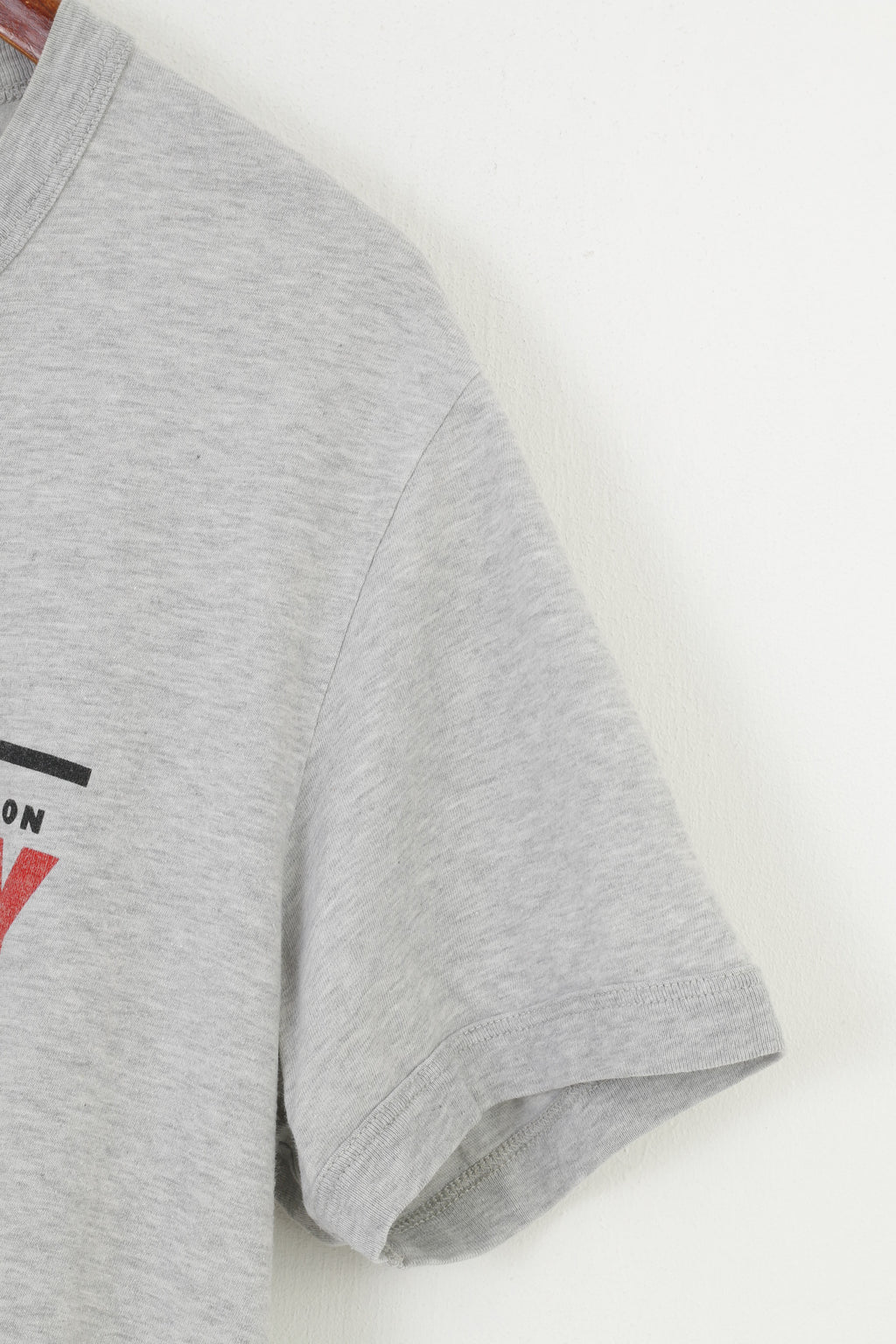 Dolce&amp;Gabbana Camicia Uomo 54 M Top Sportivo Manica Corta in Cotone Grigio Vintage Rocky