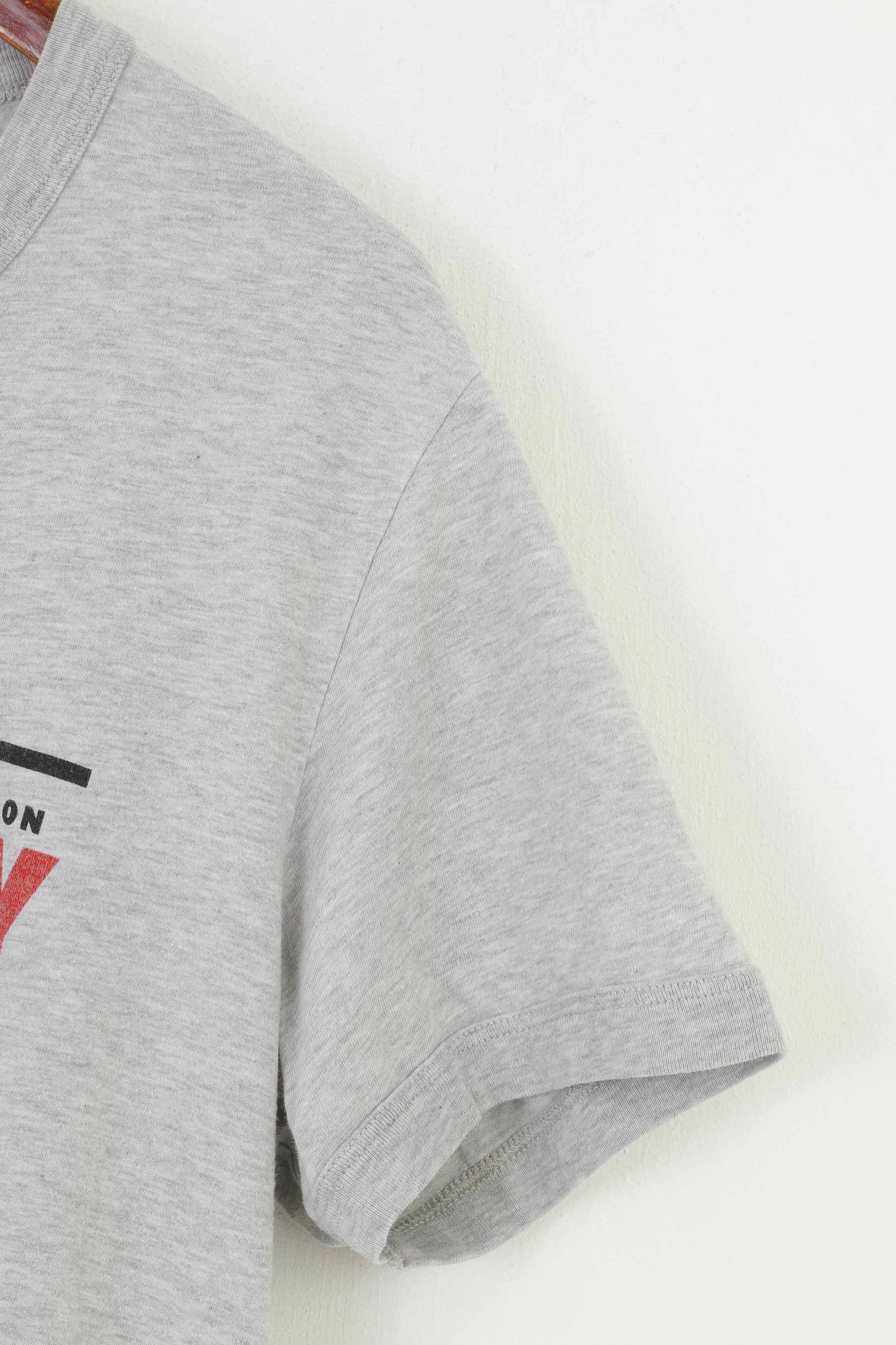 Dolce&amp;Gabbana Camicia Uomo 54 M Top Sportivo Manica Corta in Cotone Grigio Vintage Rocky