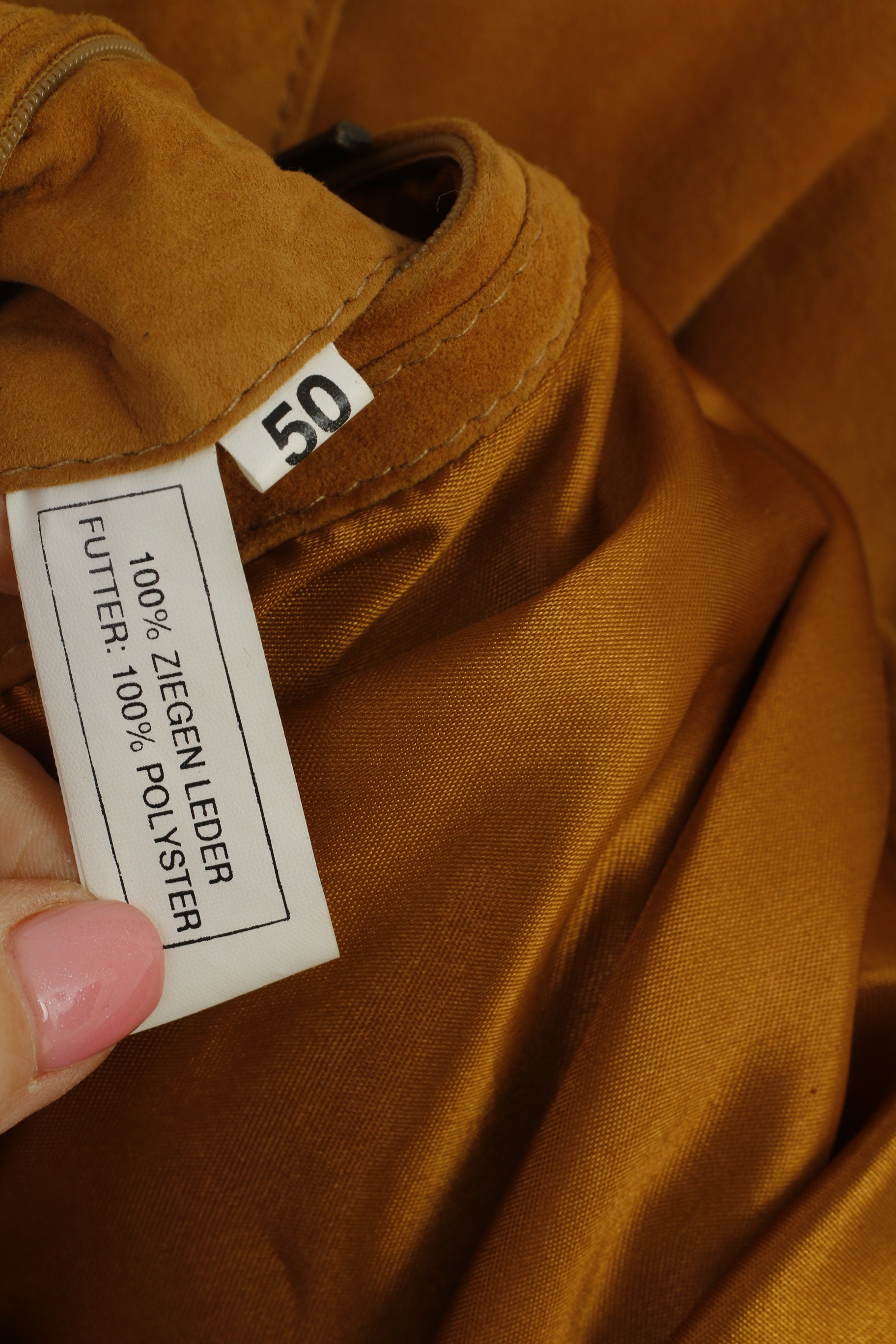 Montes Men 50 L Casual Shirt Camel Western 100% Leather Pockets Soft Top[