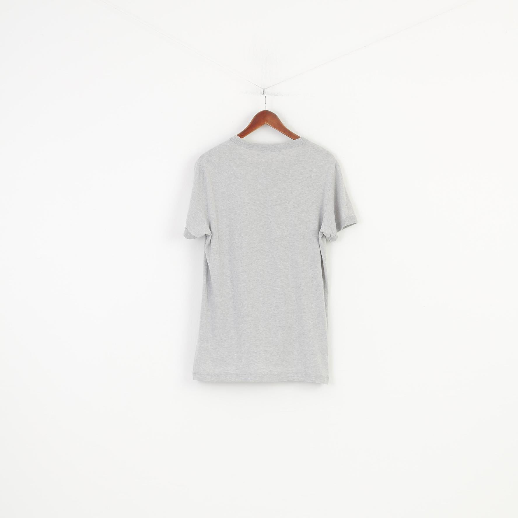 Dolce&amp;Gabbana Camicia Uomo 54 M Top Sportivo Manica Corta in Cotone Grigio Vintage Rocky