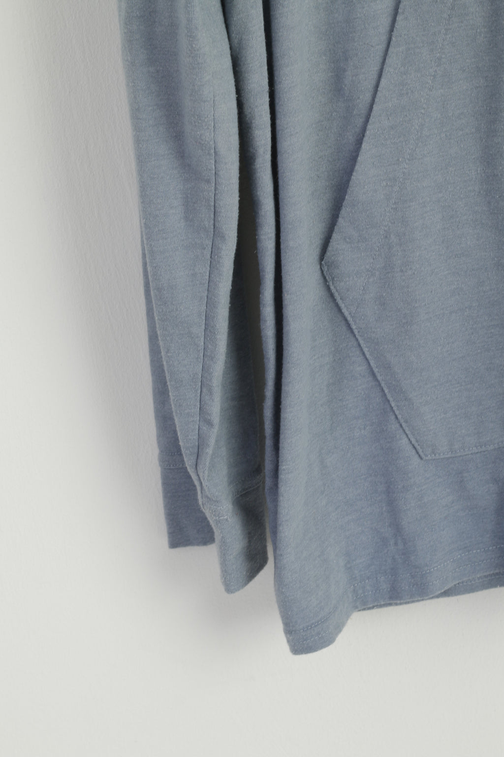 The North face Men XL Shirt Blue Cotton Hooded Long Sleeve Blouse Top