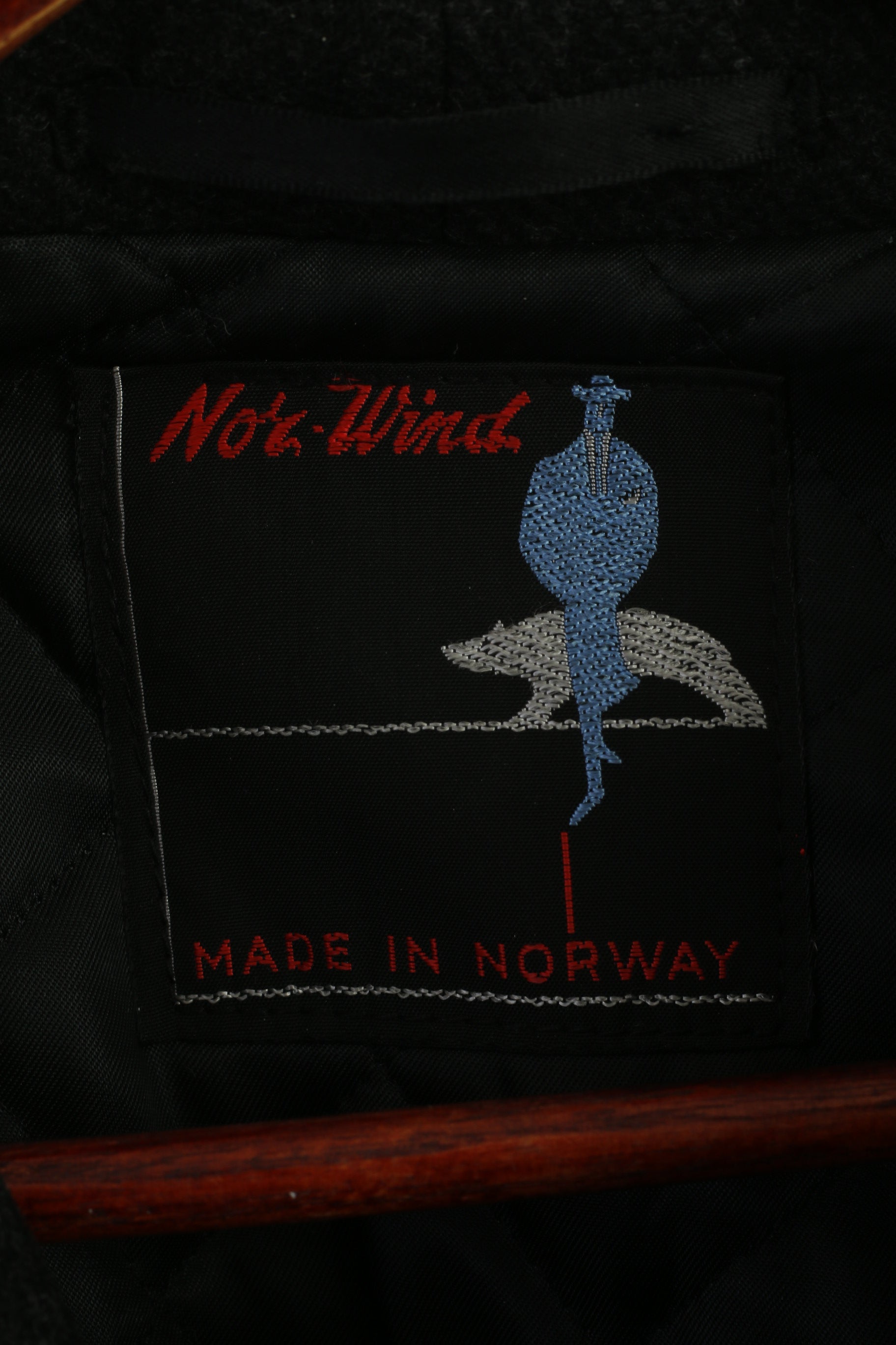 Norwind Men M Coat Charcoal Wool Made in Norway Classic Single Breasted Top