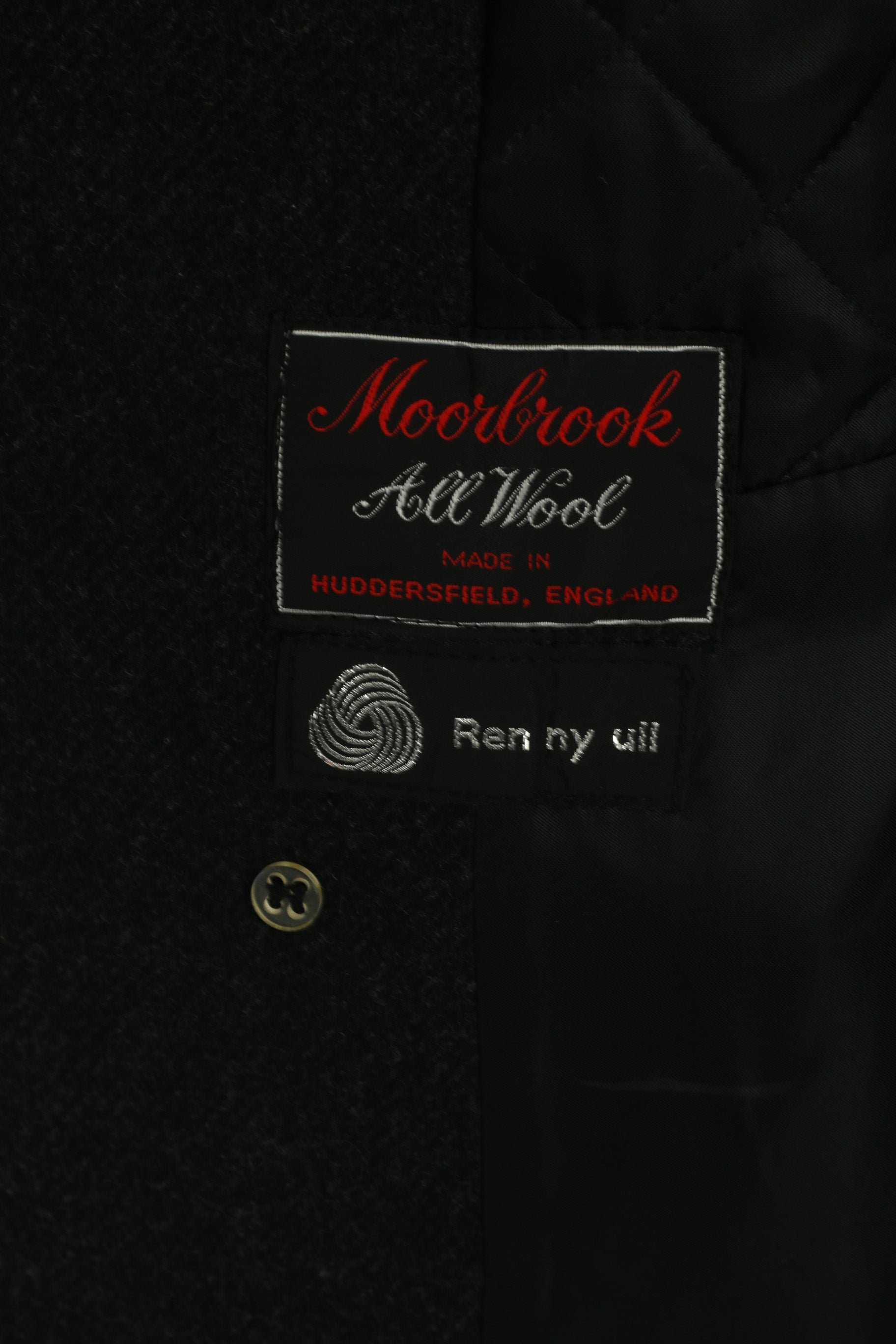 Norwind Men M Coat Charcoal Wool Made in Norway Classic Single Breasted Top