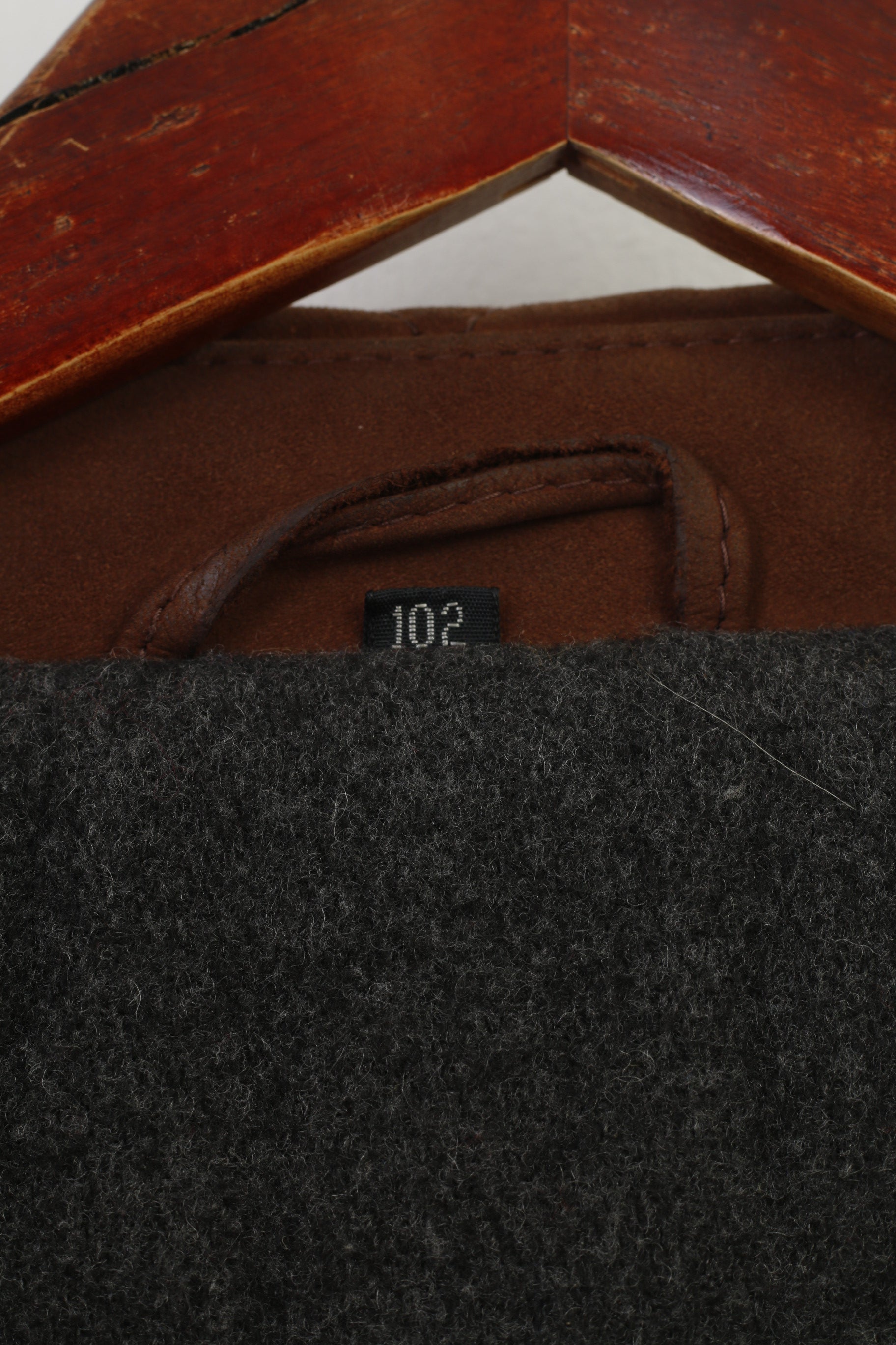 Giacca in pelle John B. Classic Line da uomo 102 L. Colletto con tasche imbottite con cerniera intera marrone vintage