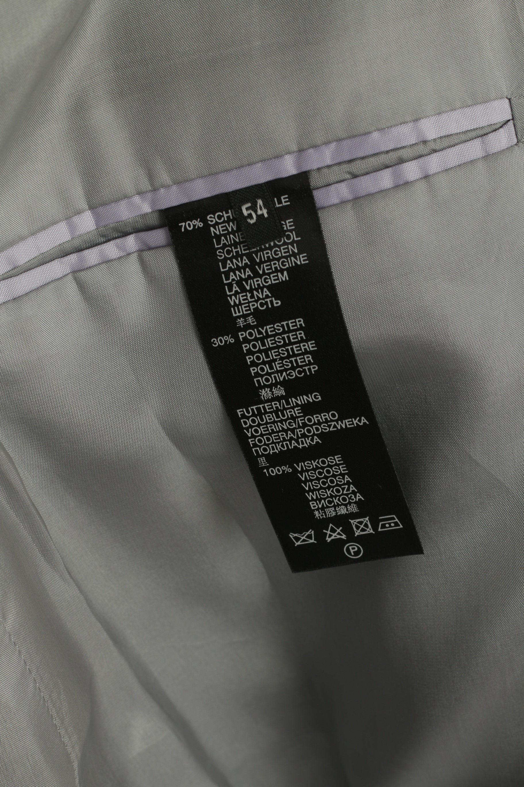 Roy Robson Men 54 44 Blazer Navy Woll Shoulder Pads Single Breasted Jacket