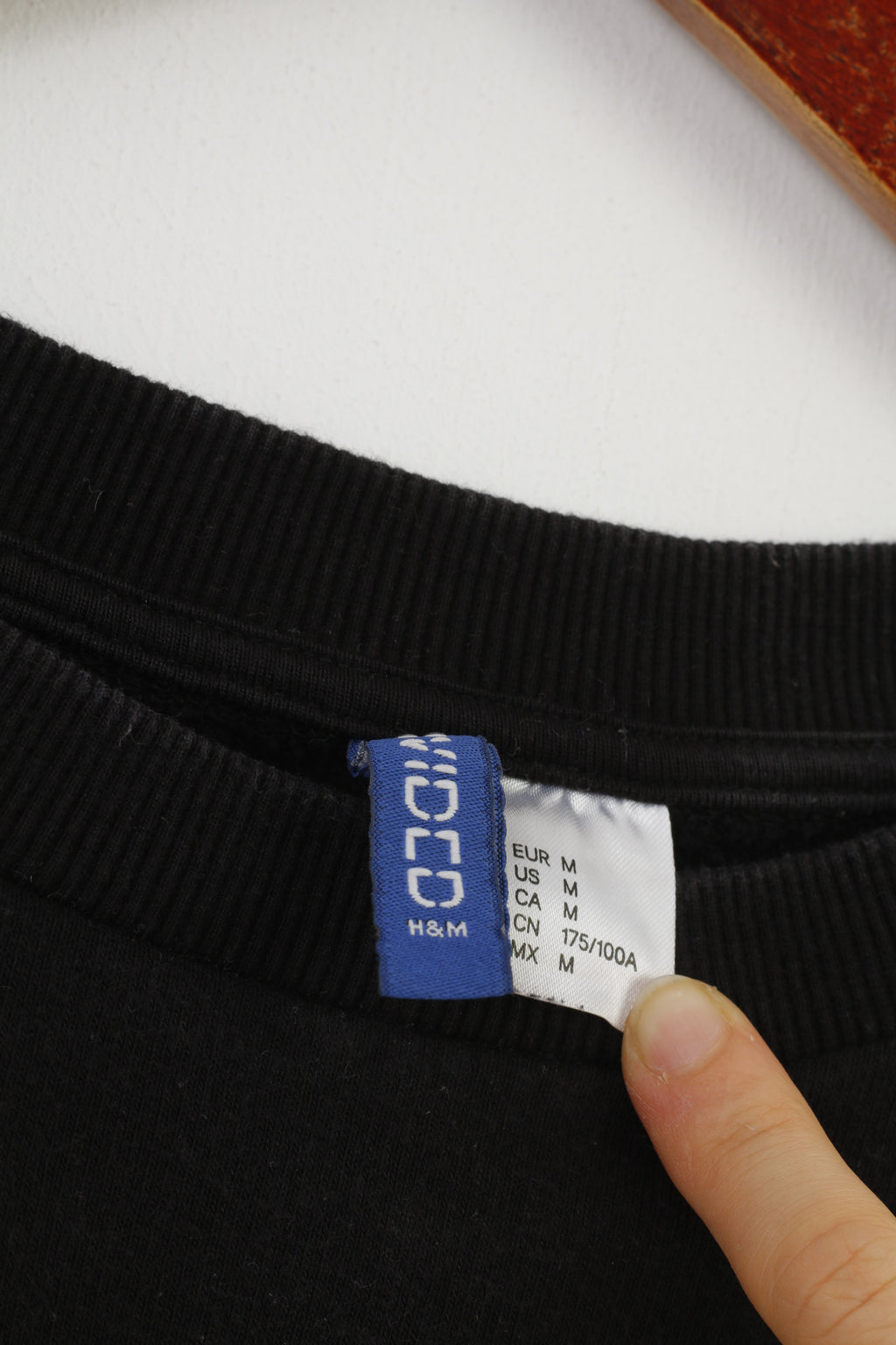 H&M Woman M Sweatshirt Black Cotton Haloween Glowing Inscription Sport Top