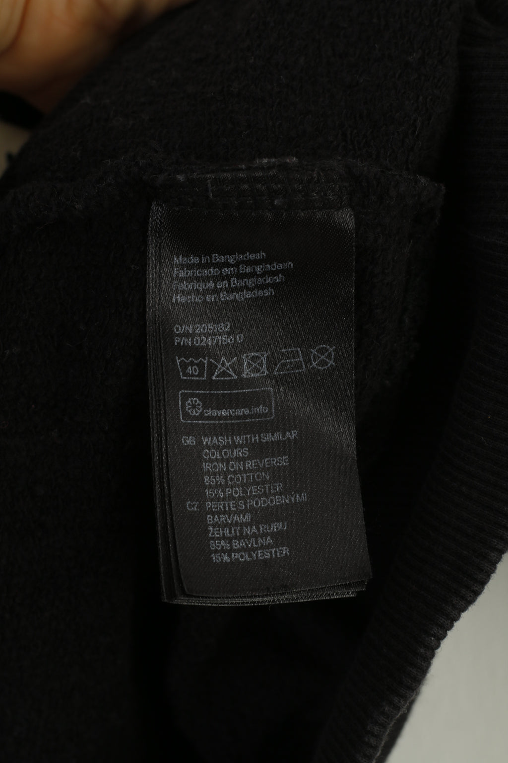 H&M Woman M Sweatshirt Black Cotton Haloween Glowing Inscription Sport Top