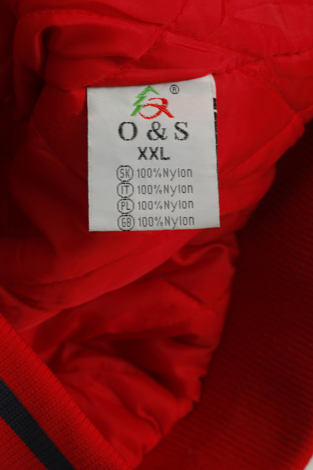 Q&A Women XXL Jacket Red Nylon Italia Hooded Full Zipper padded Unisex Top