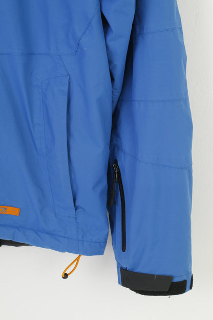 Head Man XXL Veste Bleu Capuche Imperméable Fermeture Éclair Complète Vêtements De Ski De Neige Haut D'extérieur