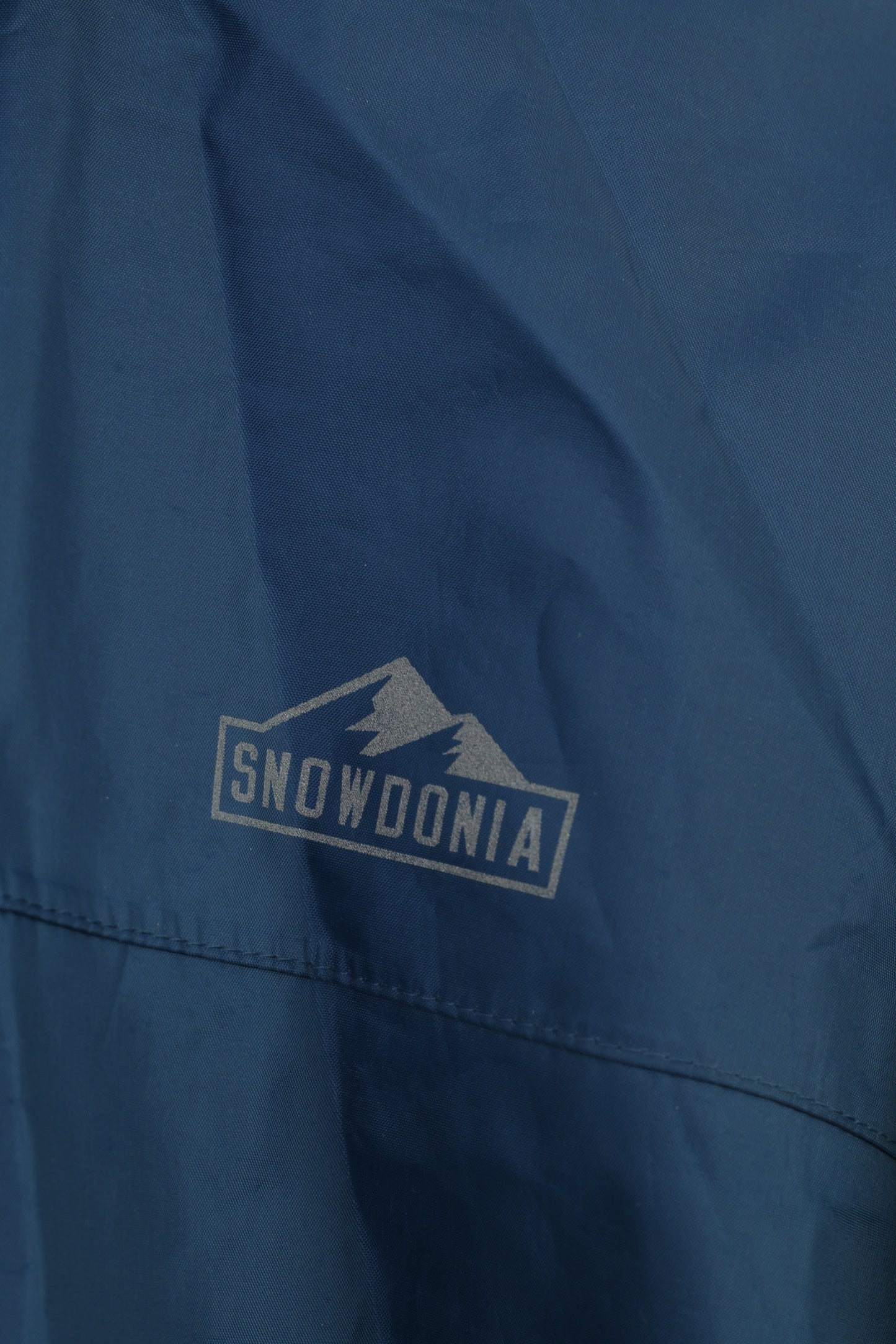 Snowdonia Man 3XL Giacca blu vintage con cerniera intera con cappuccio Outwear Top da esplorazione all'aperto