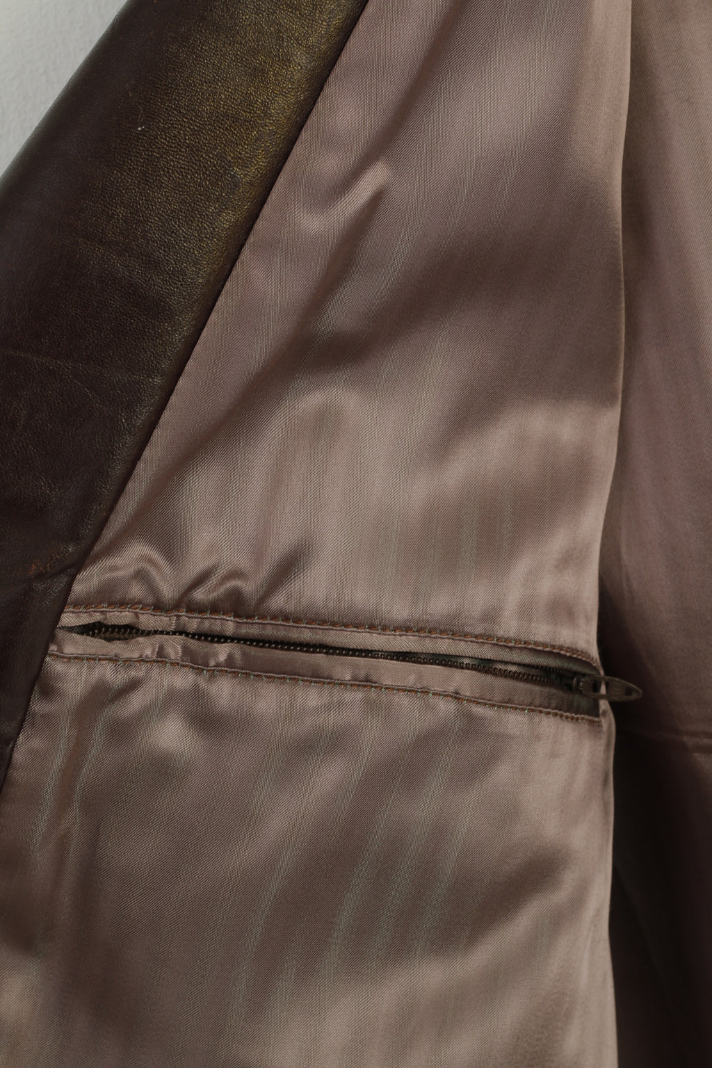 Westbury C&amp;A Giacca lunga da uomo S 38 Sympatex con cerniera intera color kaki vintage imbottito