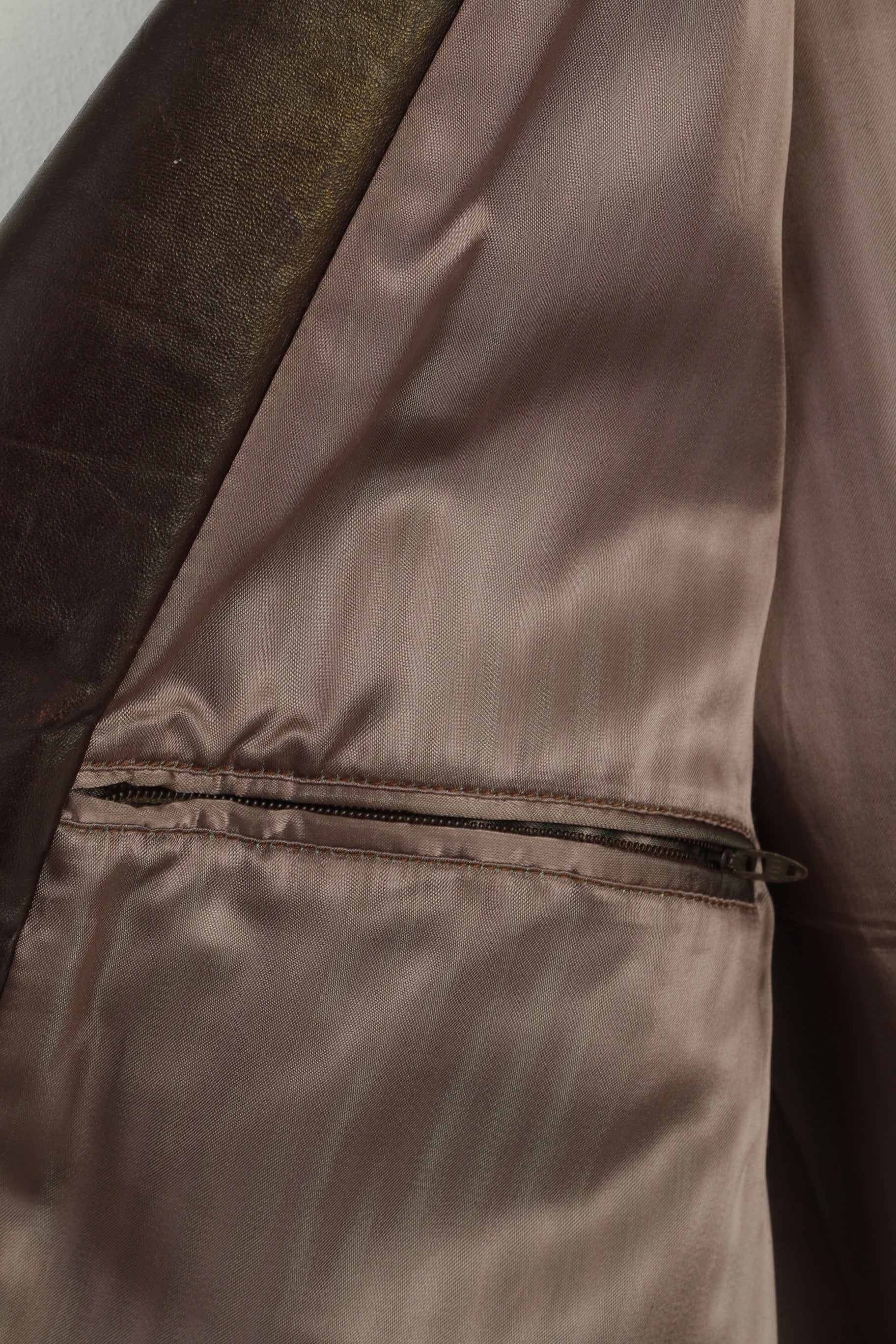 Meister Klasse Brisant Men 27 M Jacket Brown Leather Vintage Pockets Classic Top