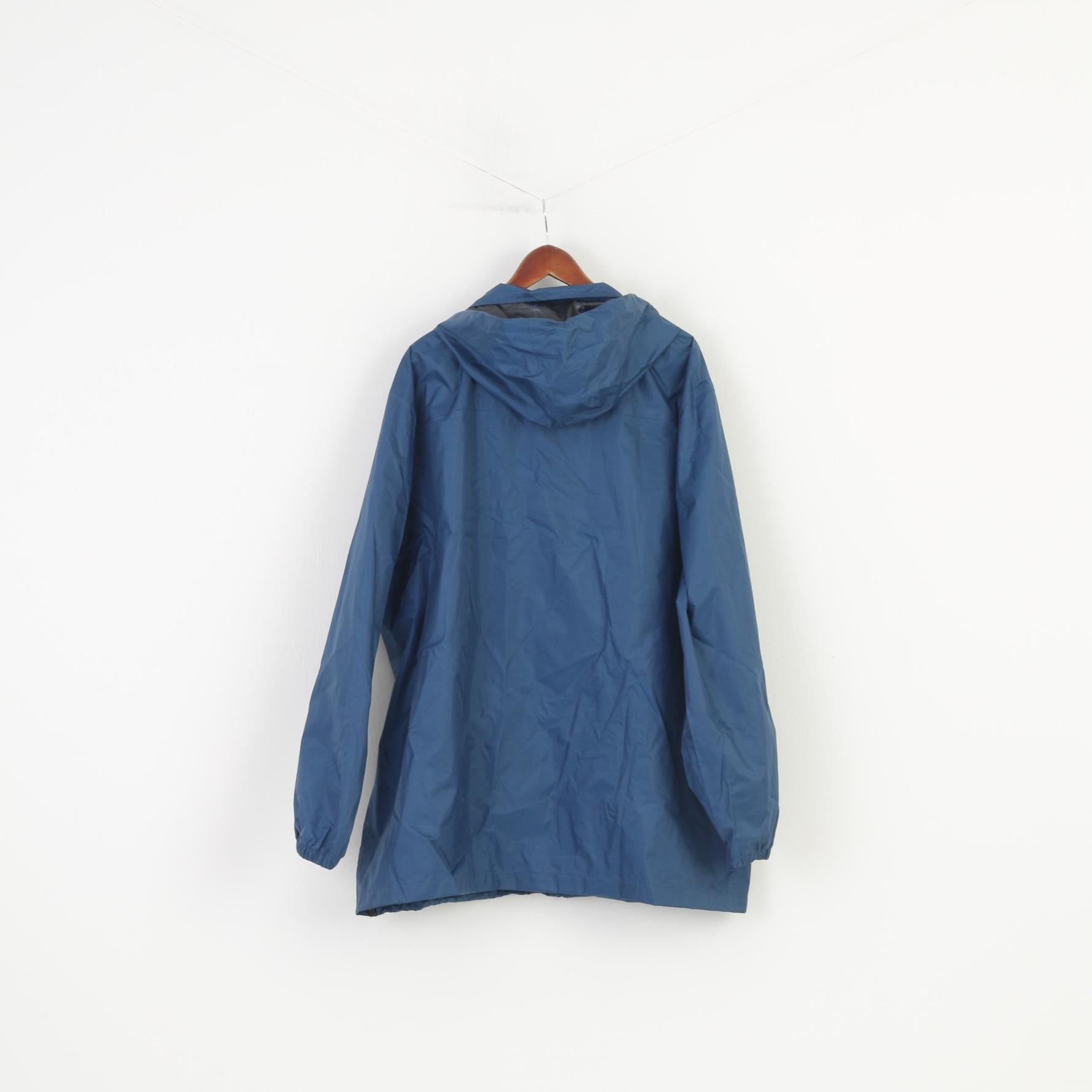 Snowdonia Man 3XL Jacekt Blue Vintage Full Zipper Hood Outwear Outdoor Exploration Top