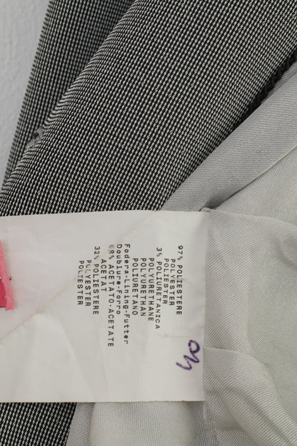 Armani Collezioni Femme 46 M Veste Bas Vintage Épaulettes Boutonnées Gris Haut À Manches Longues