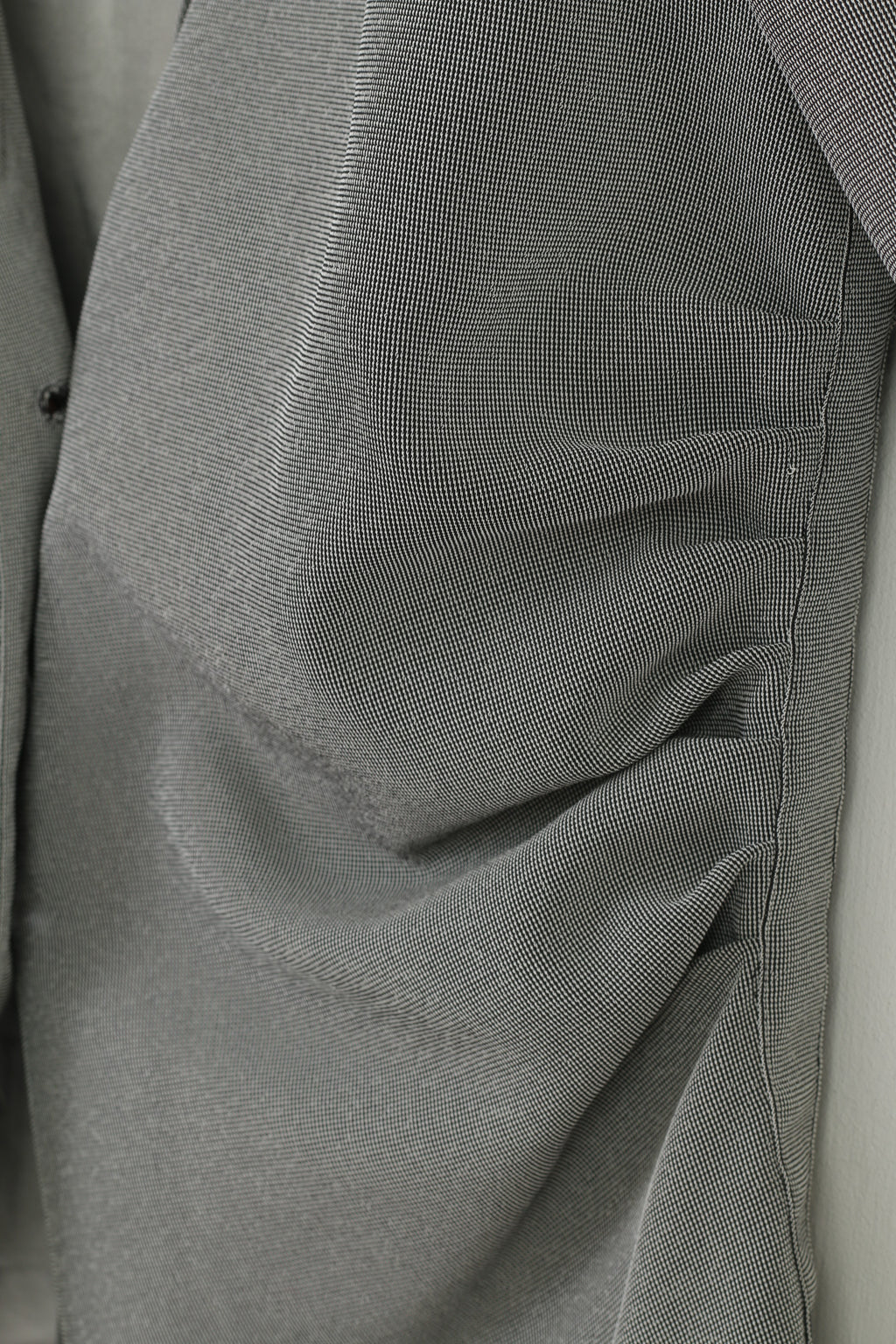Armani Collezioni Woman 46 M Jacket Bottoms Vintage Breasted Shoulder Pads Grey Long Sleeve Top