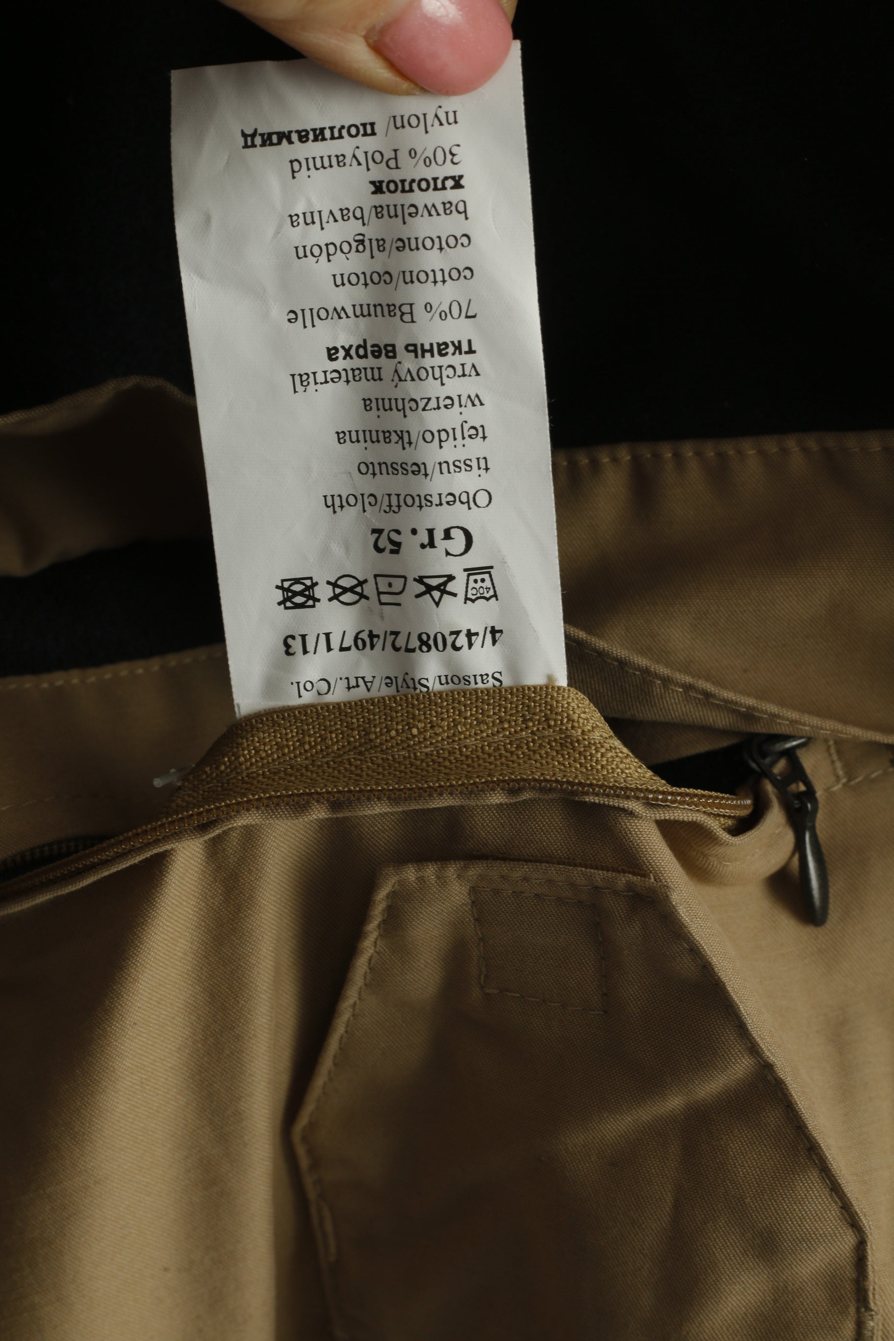 Westbury C&amp;A Hommes S 38 Veste Longue Sympatex Fermeture Éclair Complète Kaki Vintage Haut Rembourré