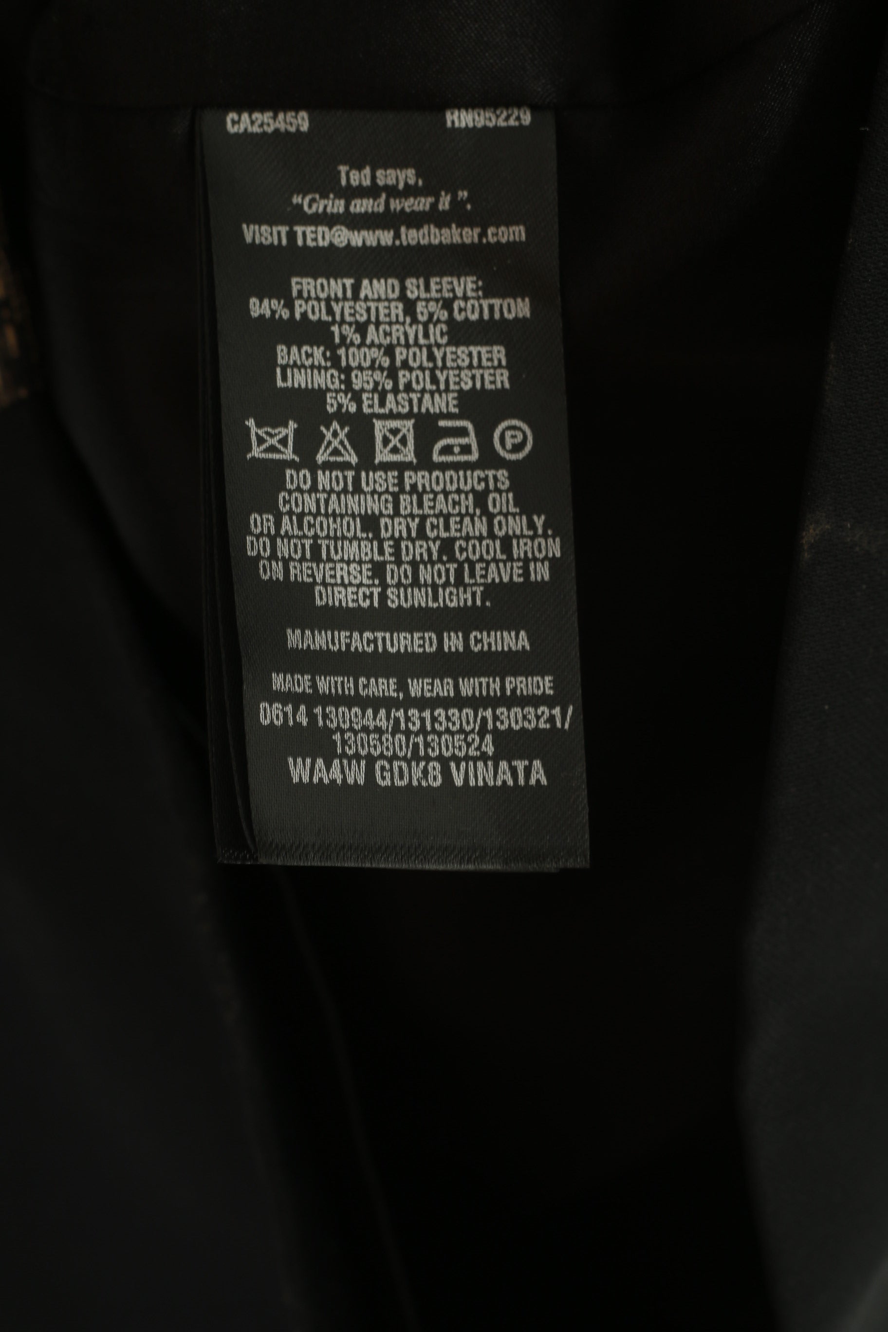 Ted Baker Women 1 S Mini Dress Black Shiny Chains Diamonds Elegant