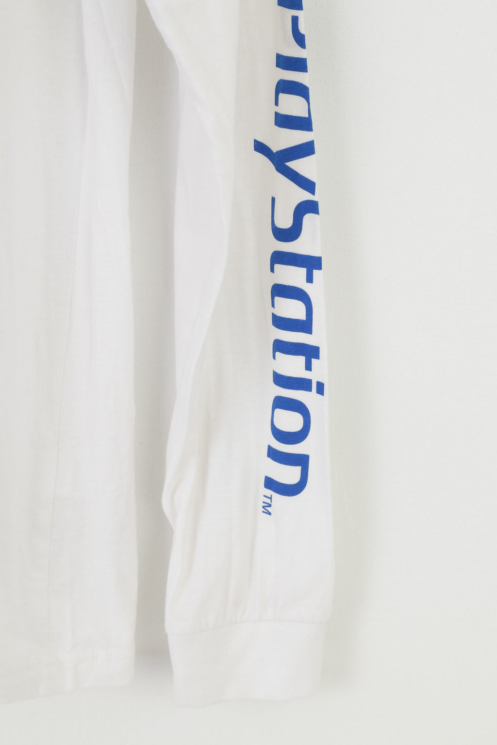 Primark Men M Longsleeve White Cotton Playstation Game Sport Top