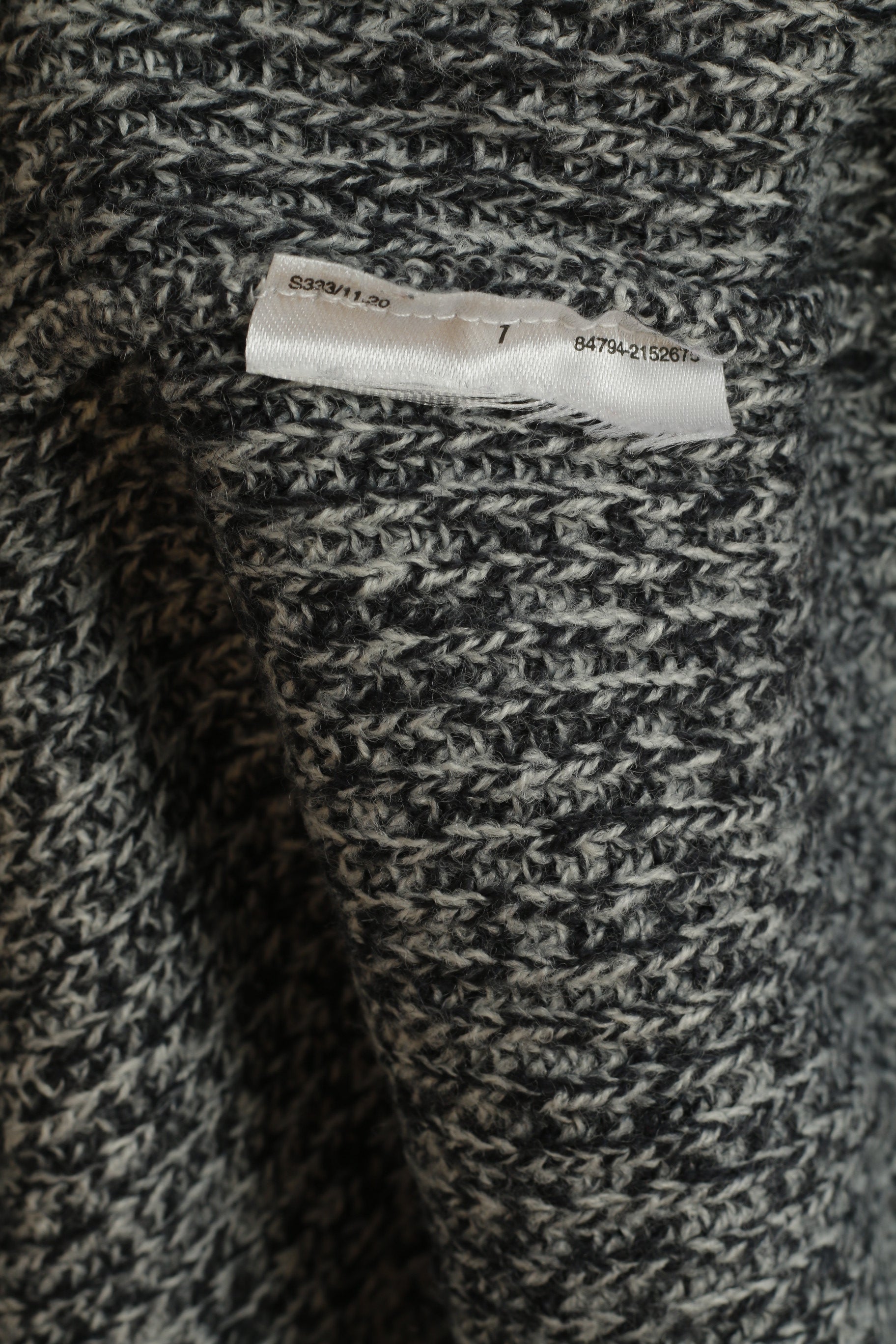 C&A Men XL Jumper Navy Cotton Zip Neck Winter Aztec Printed Sweater