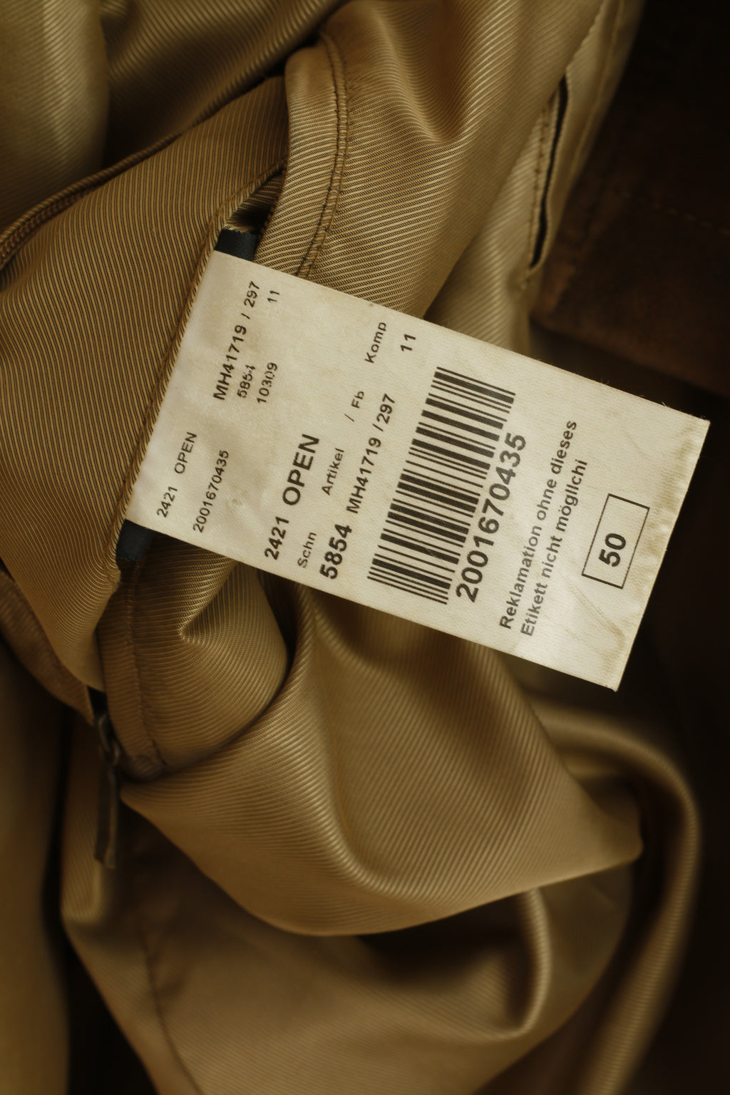 Westbury C&amp;A Hommes S 38 Veste Longue Sympatex Fermeture Éclair Complète Kaki Vintage Haut Rembourré