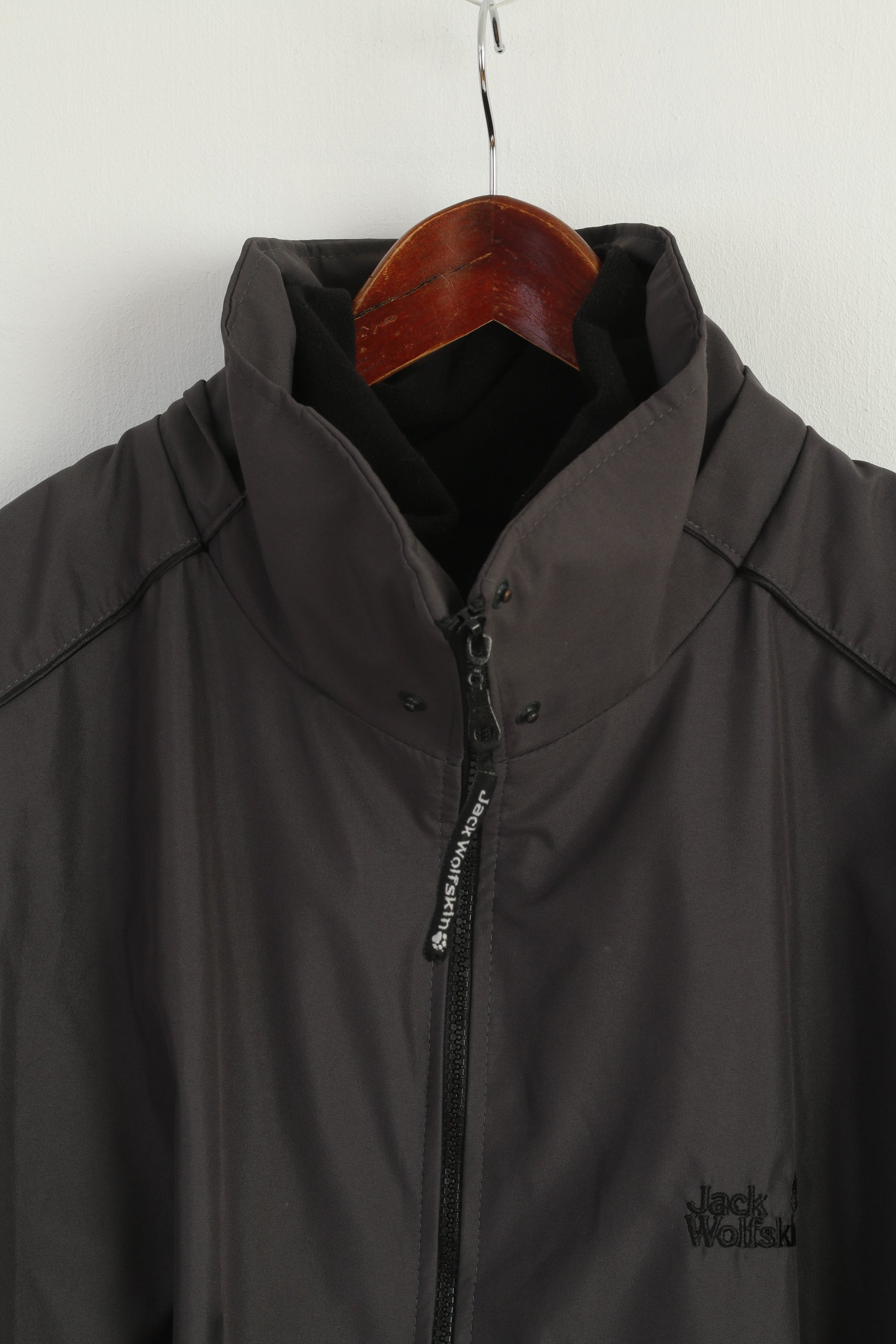 Jack Wolfskin Men 6XL Jacket Gray Outdoor 2in1 Fleece Inside Full Zipper Top