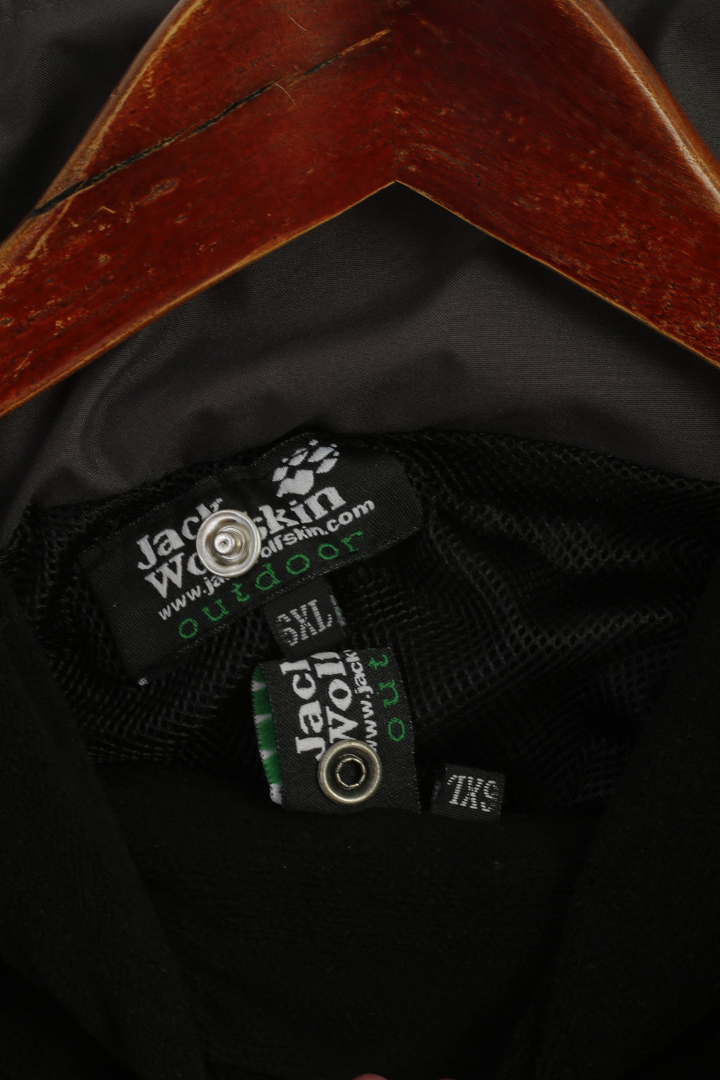 Jack Wolfskin Men 6XL Jacket Gray Outdoor 2in1 Fleece Inside Full Zipper Top