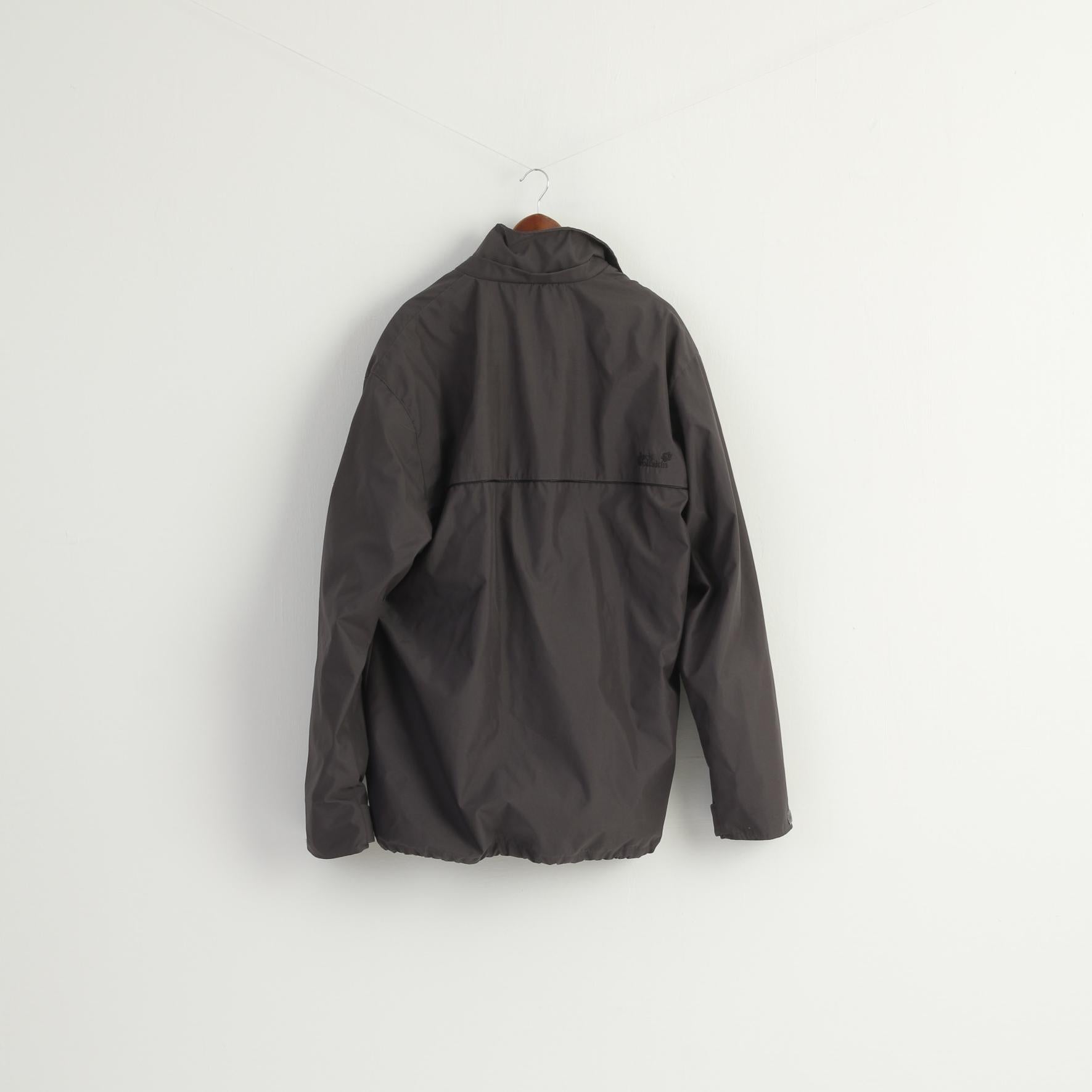 Jack Wolfskin Men 6XL Jacket Gray Outdoor 2in1 Fleece Inside Full Zipper Top