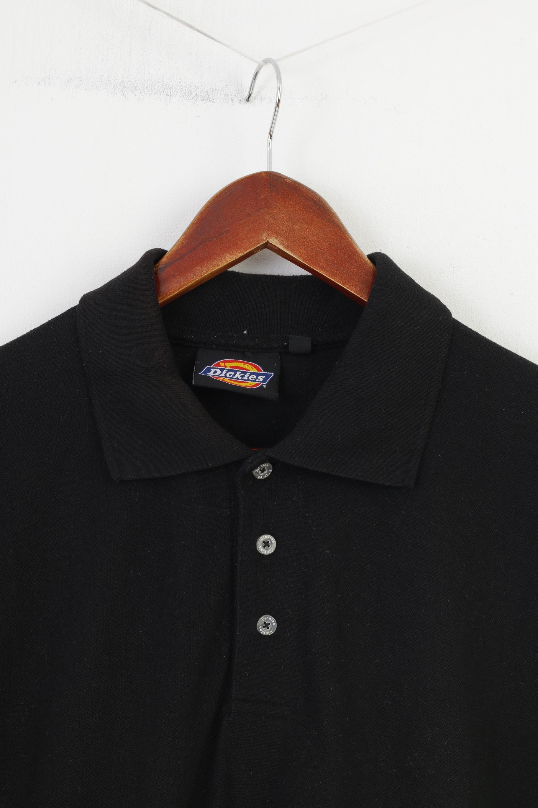 Dickies Men 2XL Polo Shirt Black Short Sleeve Collar Sport Top