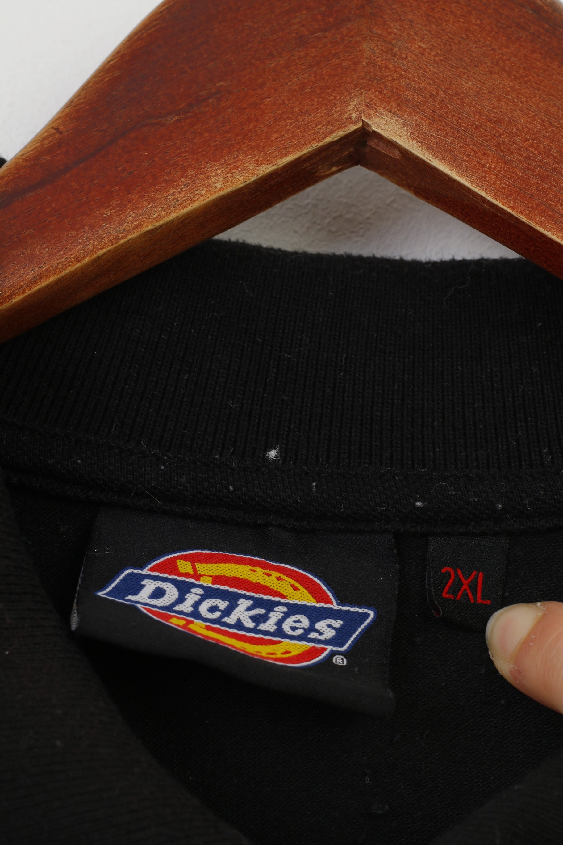 Dickies Men 2XL Polo Shirt Black Short Sleeve Collar Sport Top