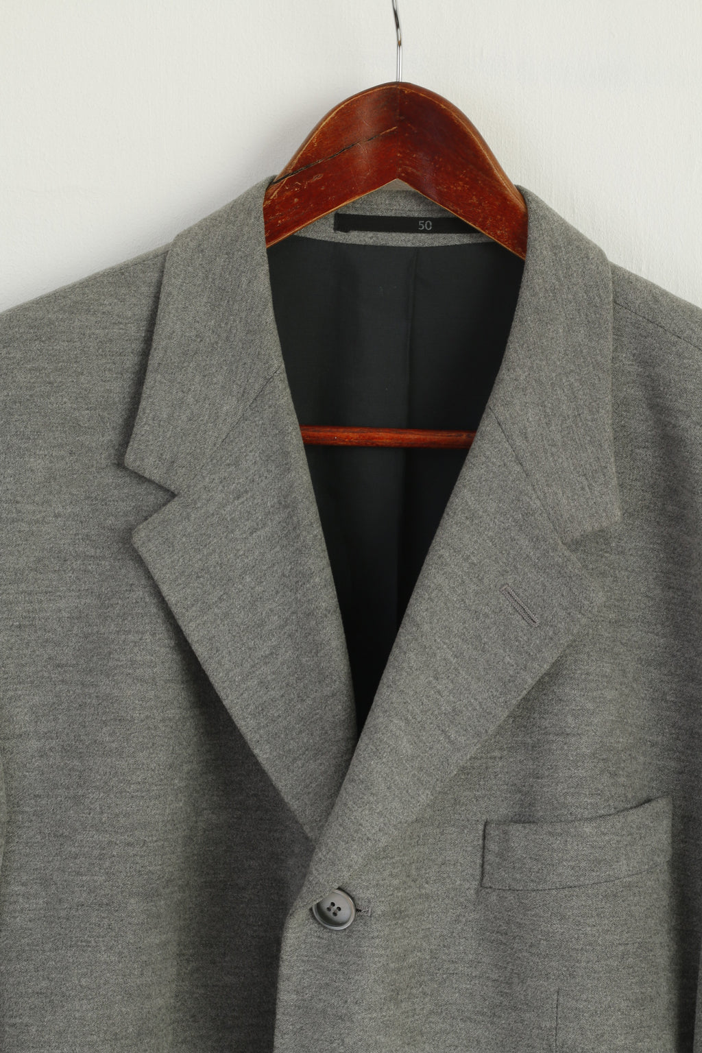 Sandro Pozzi Men 50 40 Blazer Gray Viscose Sport Casual Single Breasted Jacket