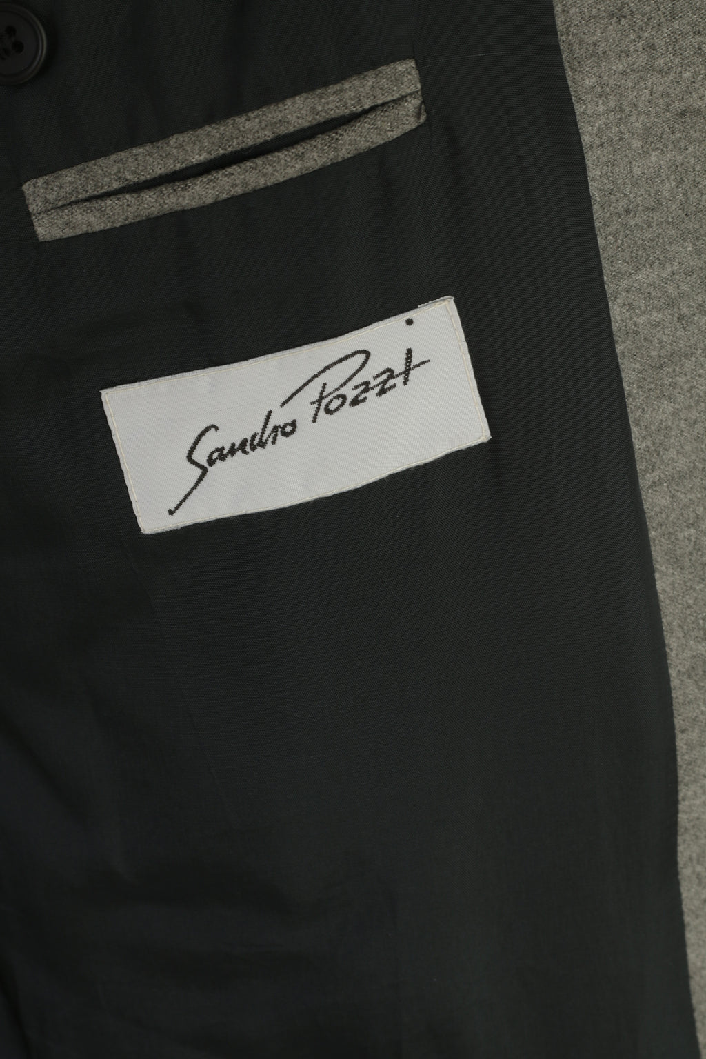 Sandro Pozzi Men 50 40 Blazer Gray Viscose Sport Casual Single Breasted Jacket