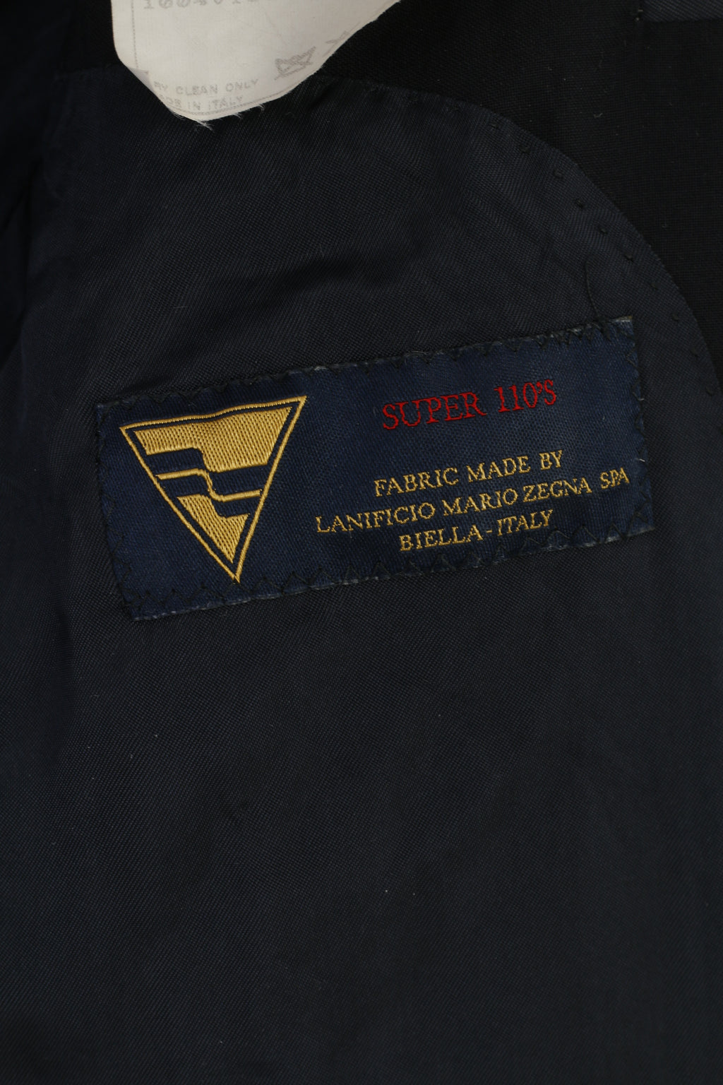 Vivaldi Men 52 42 Blazer Navy Blue Collar Breasted Wool Super 110'S Lanificio Mario Zegna Spa Buttons Elegant Vintage Top