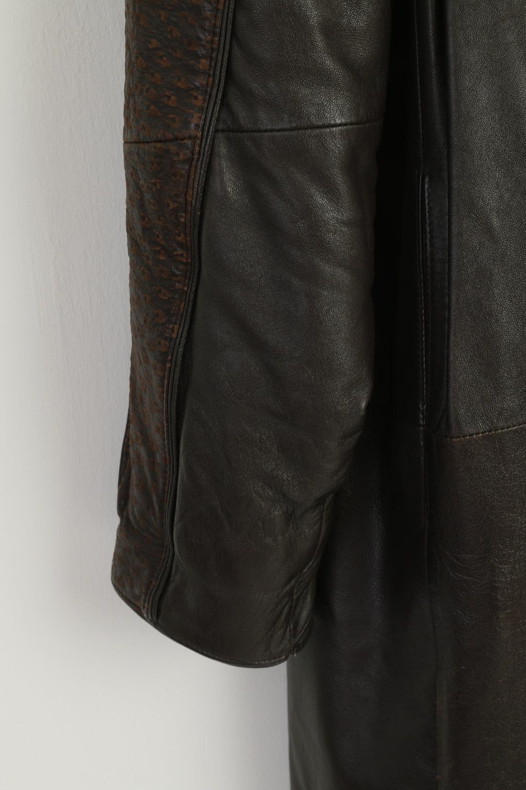 Norma Modell Women 38 M Jacket Brown Leather Vintage Shoulder Pads Oversize Top