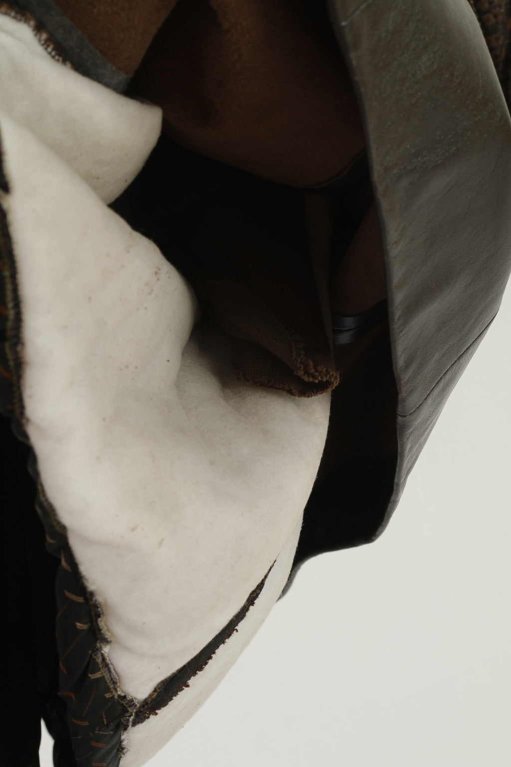 Norma Modell Women 38 M Jacket Brown Leather Vintage Shoulder Pads Oversize Top