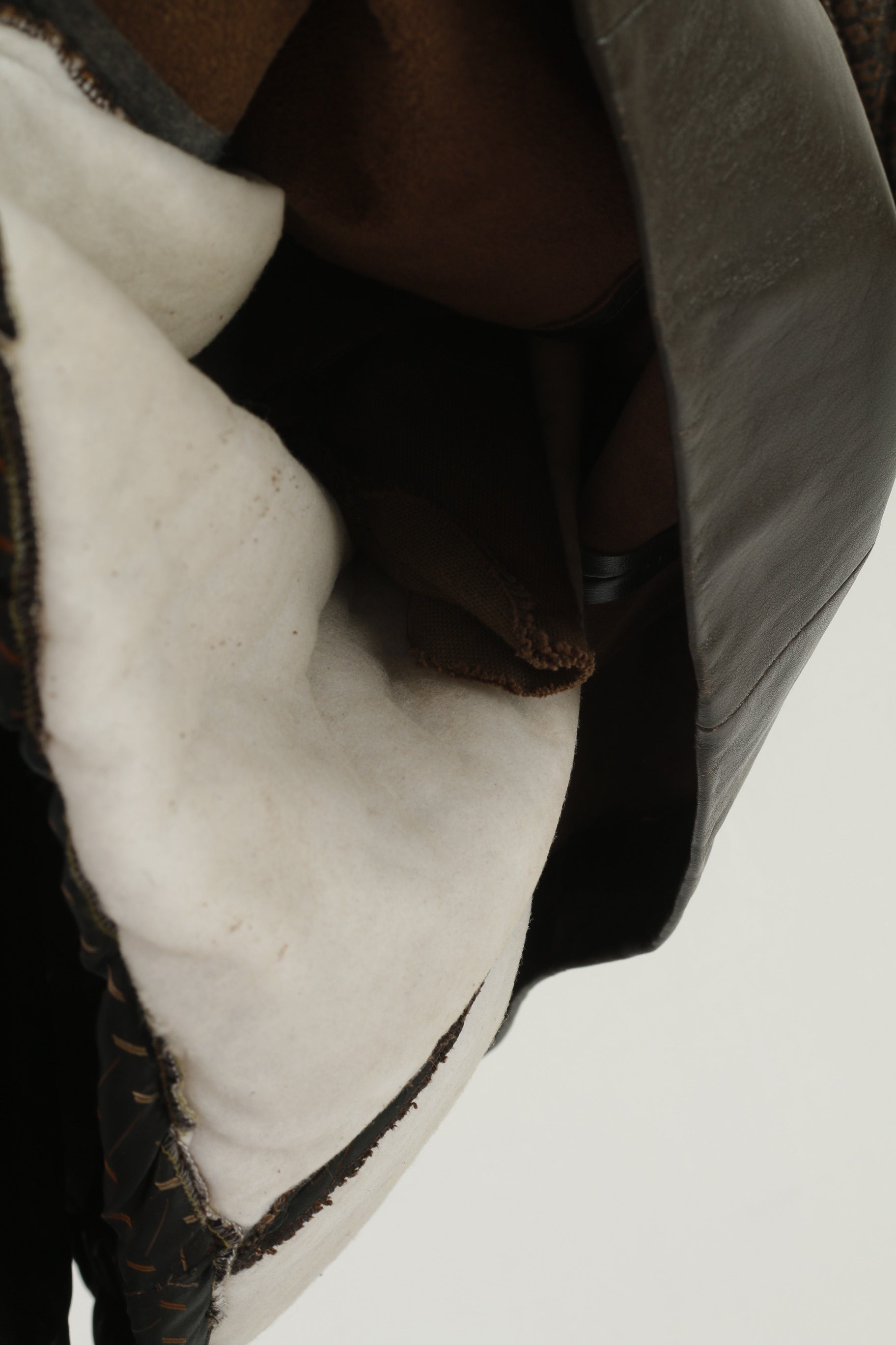 Norma Modell Women 38 M Jacket Brown Leather Vintage Shoulder Pads Oversize Top