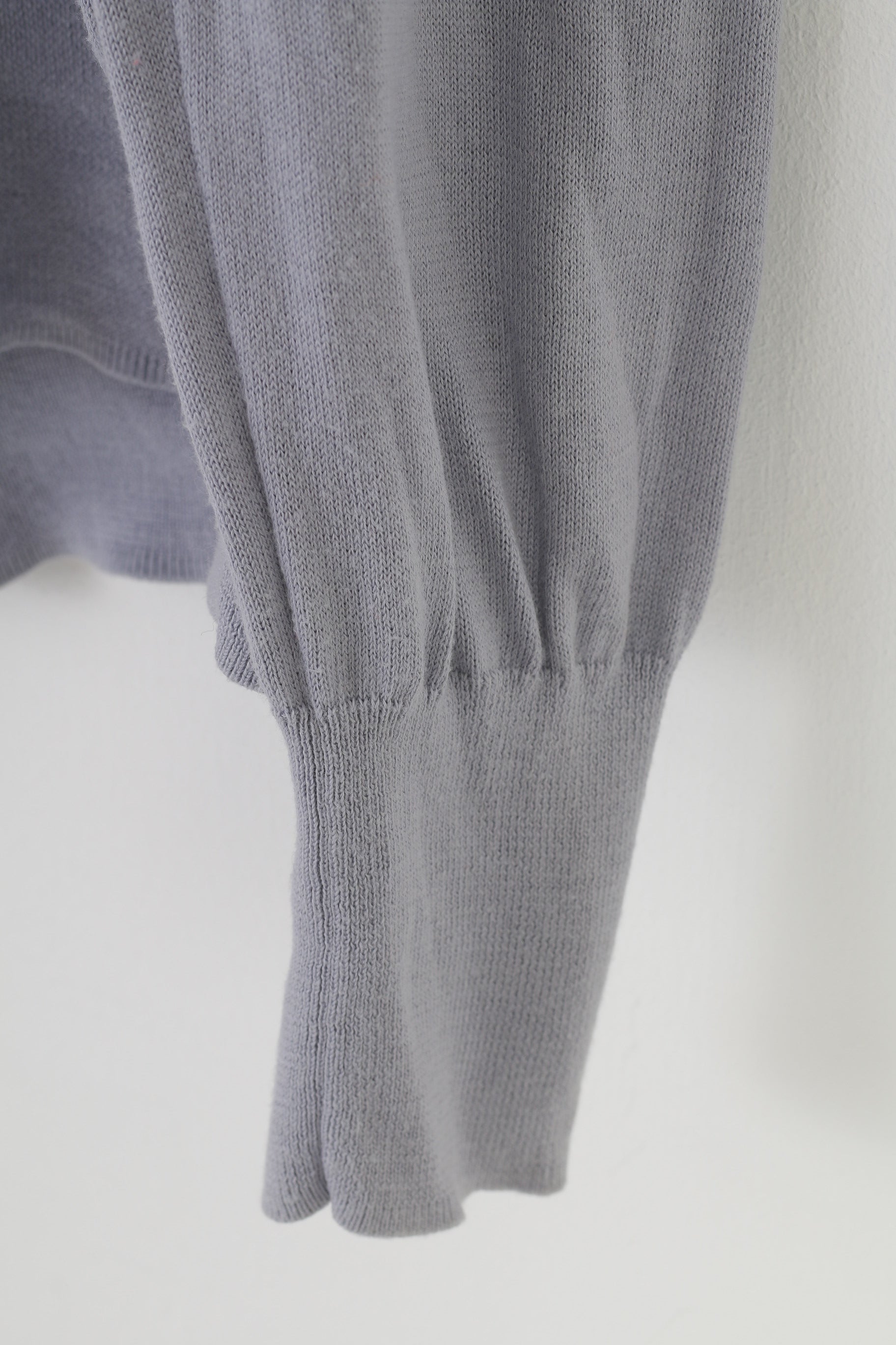 Lyle&Scott Woman XL Jumper Grey Vintage Cotton Long Sleeve V Neck Sweater Top