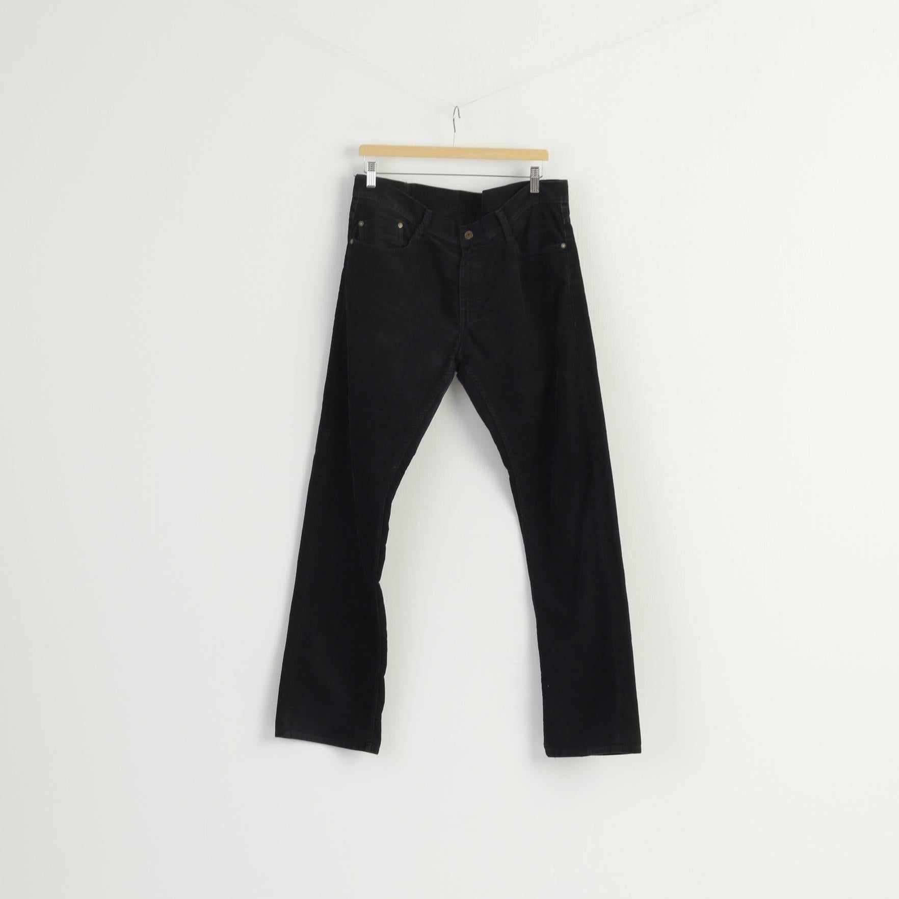 Mustang Men 36 Trousers Navy Corduroy Cotton New Oregon Classic Pants