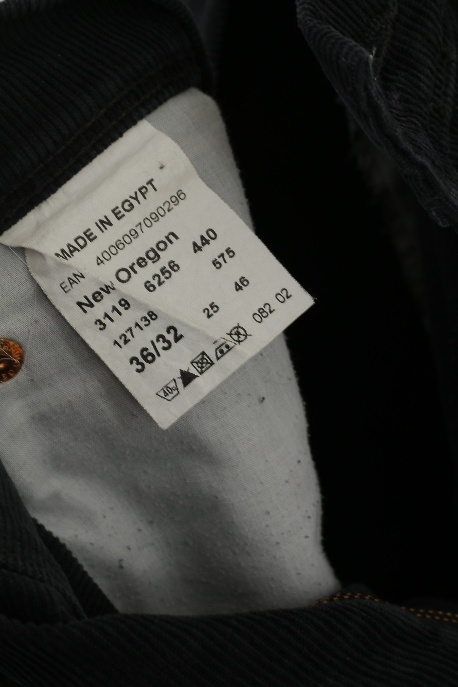 Mustang Men 36 Trousers Navy Corduroy Cotton New Oregon Classic Pants