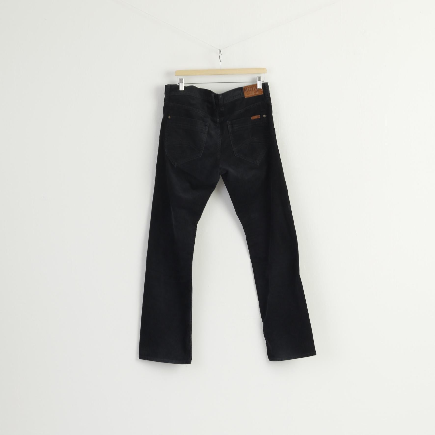 Mustang Men 36 Trousers Navy Corduroy Cotton New Oregon Classic Pants