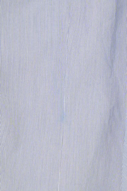 Rare Men XXXL L Casual Shirt Striped Blue Short Sleeve Cotton Collar Buttons Patches Styled in Italy Top