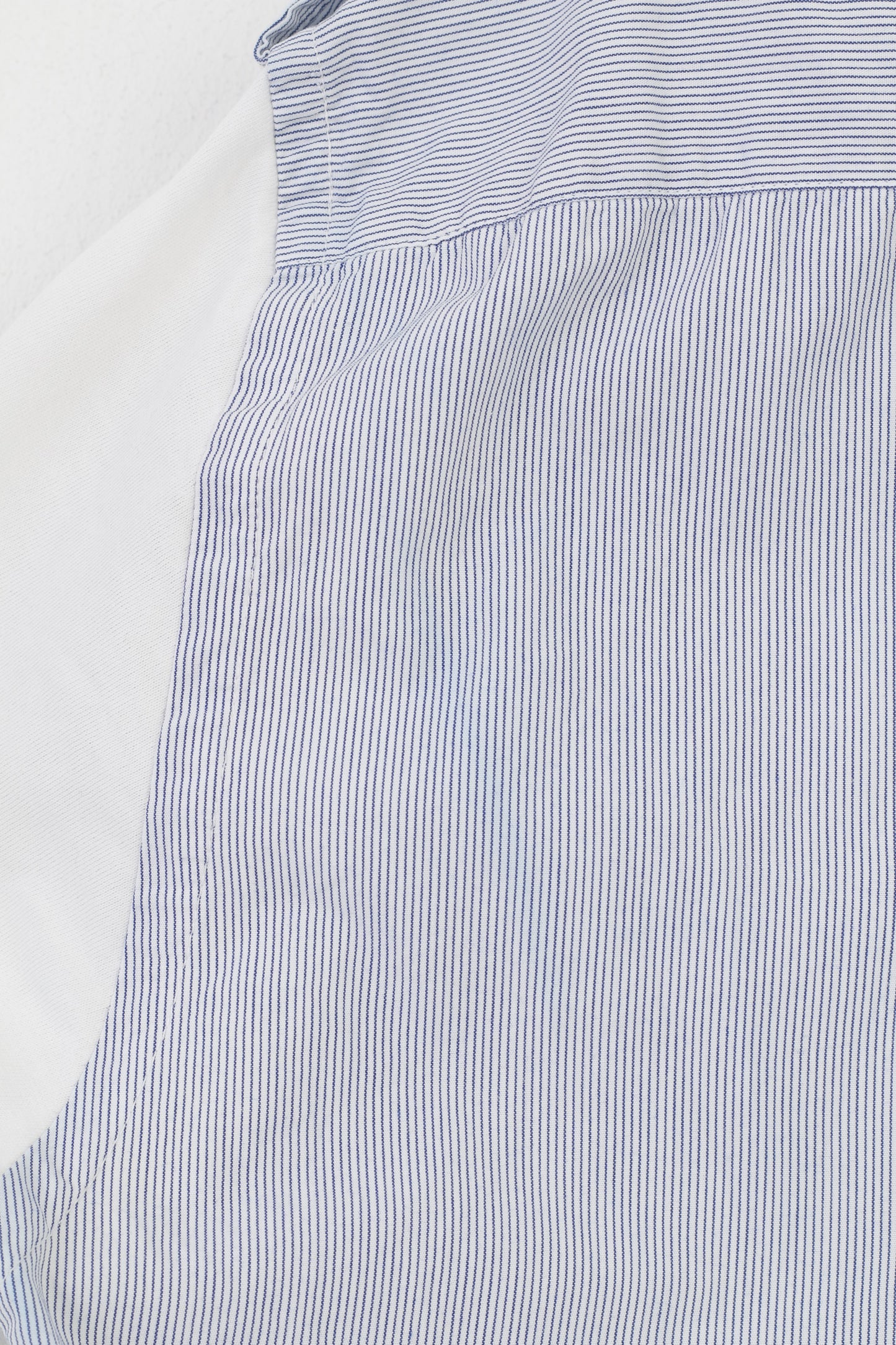 Rara camicia casual da uomo XXXL L a righe blu a maniche corte in cotone con colletto e bottoni toppe in stile italiano Top