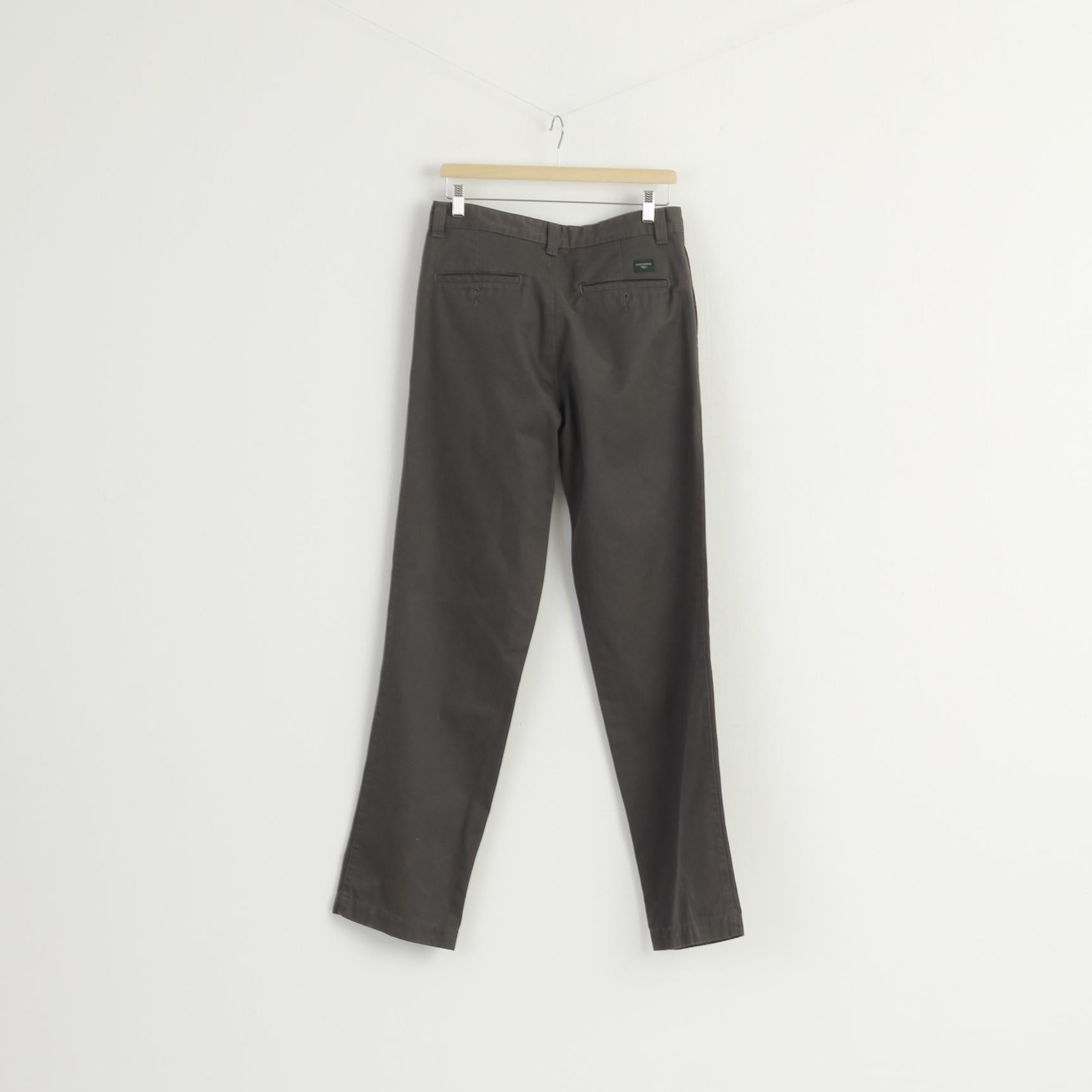 Dockers Khakis Men 32 Trousers Gray 100% Cotton Classic Straight Pants