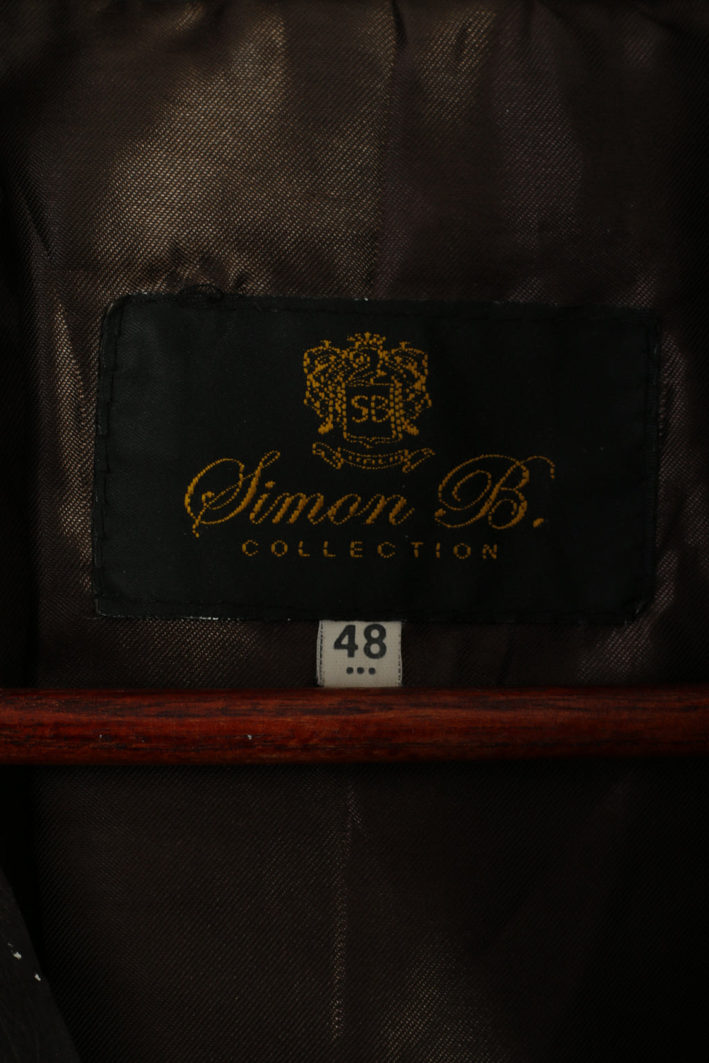 Simon B Collection Women 48 M Jacket Brown Soft Leather Zip Up Biker Vintage Top