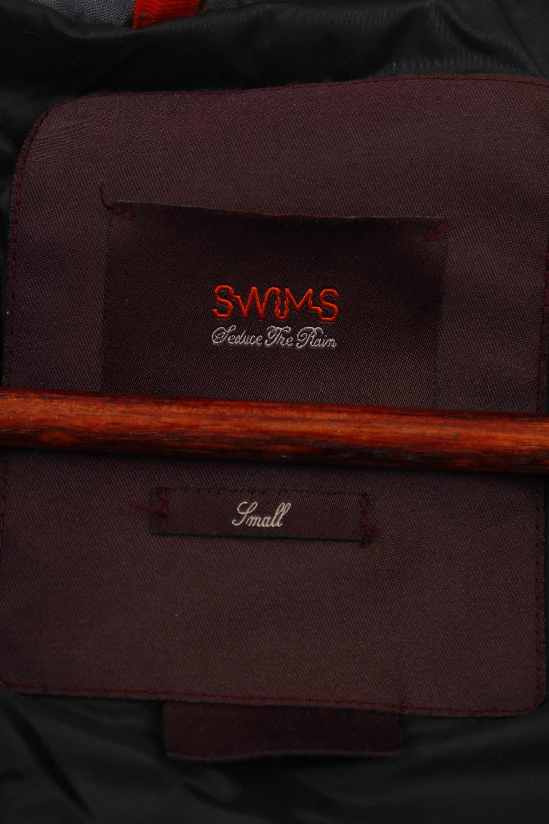 Swims Veste noire pour homme avec double fermeture éclair imperméable et poches à capuche vintage