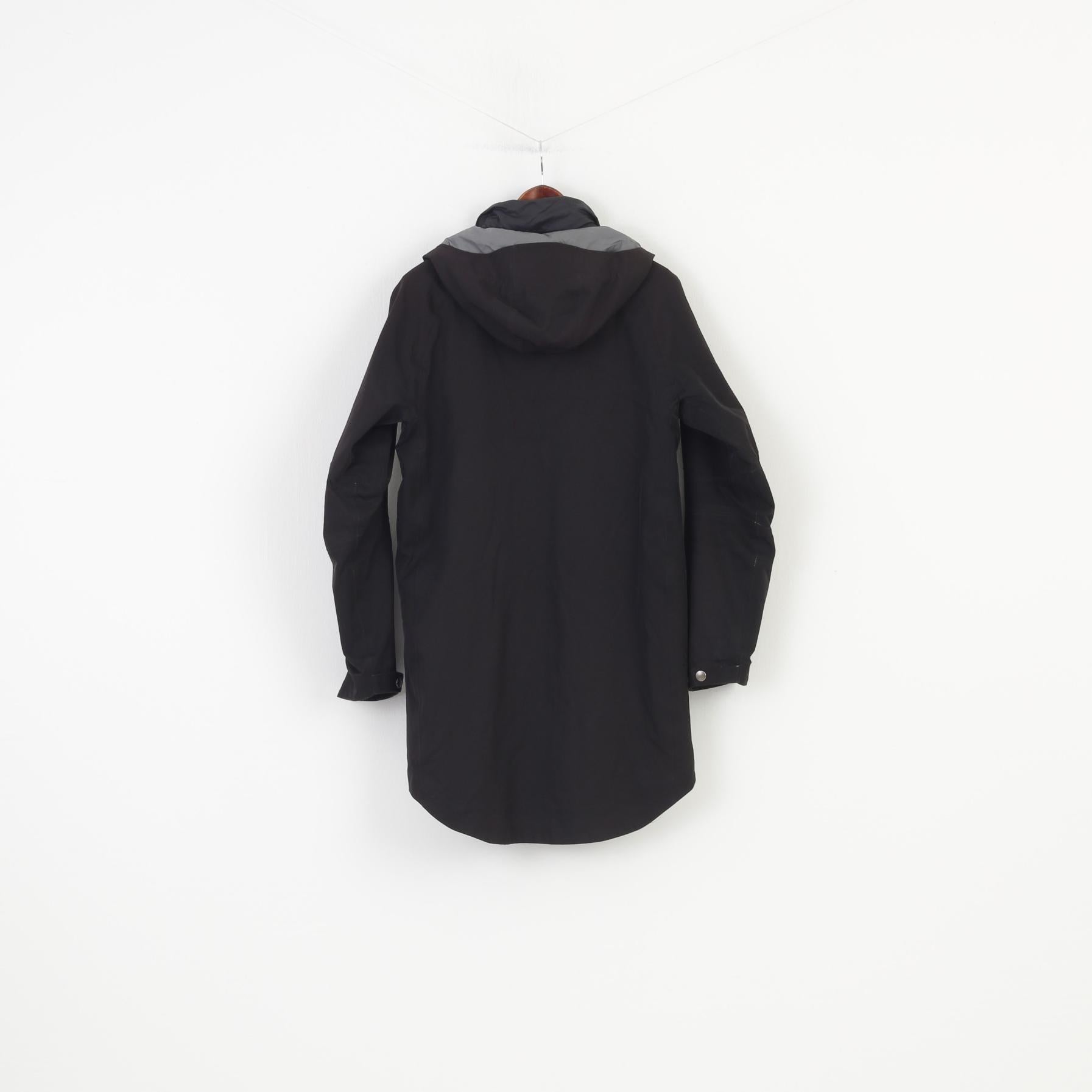 Swims Veste noire pour homme avec double fermeture éclair imperméable et poches à capuche vintage